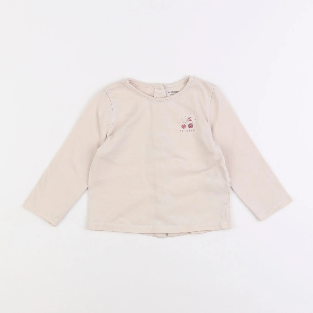 Vertbaudet - tee-shirt beige - 9 mois