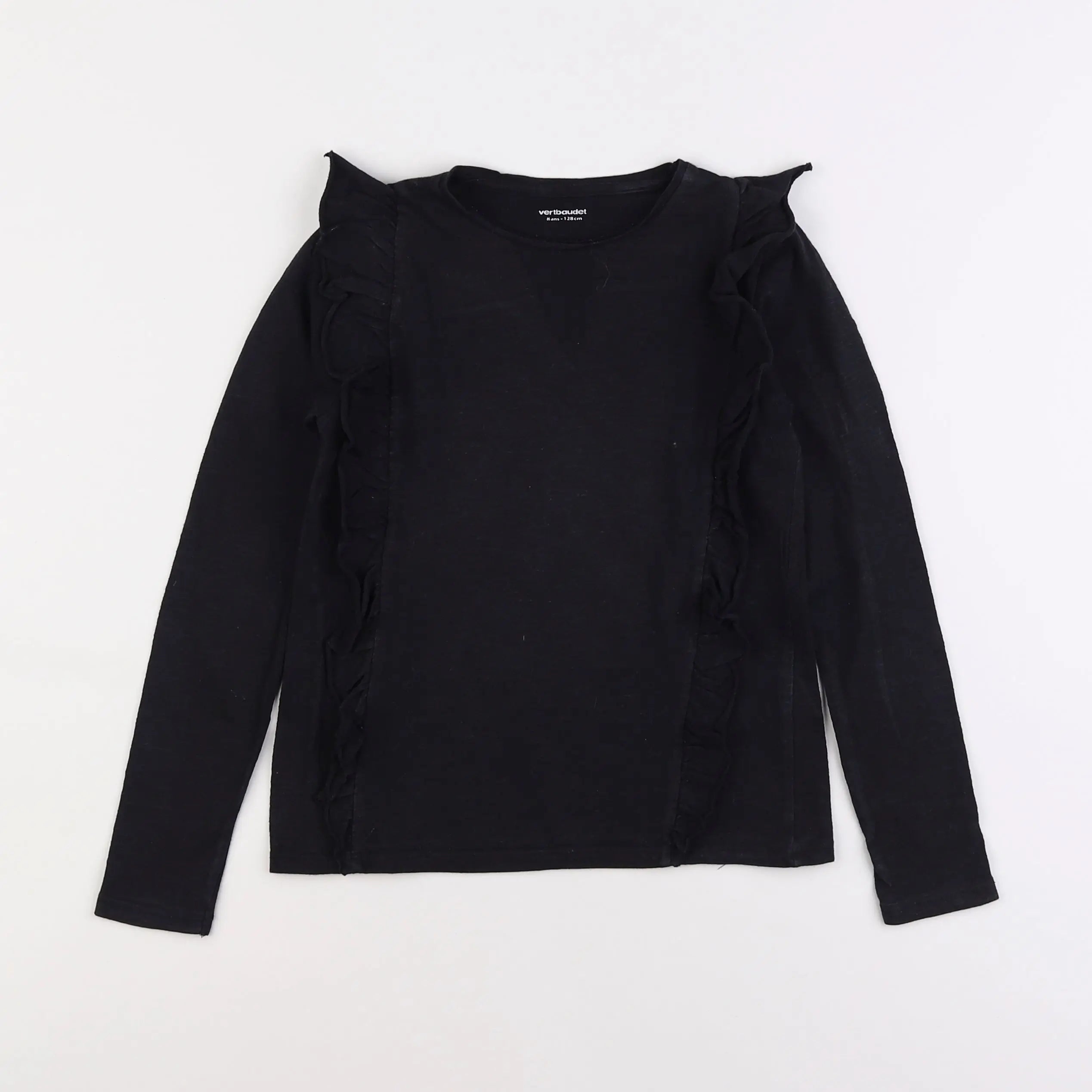 Vertbaudet - tee-shirt noir - 8 ans