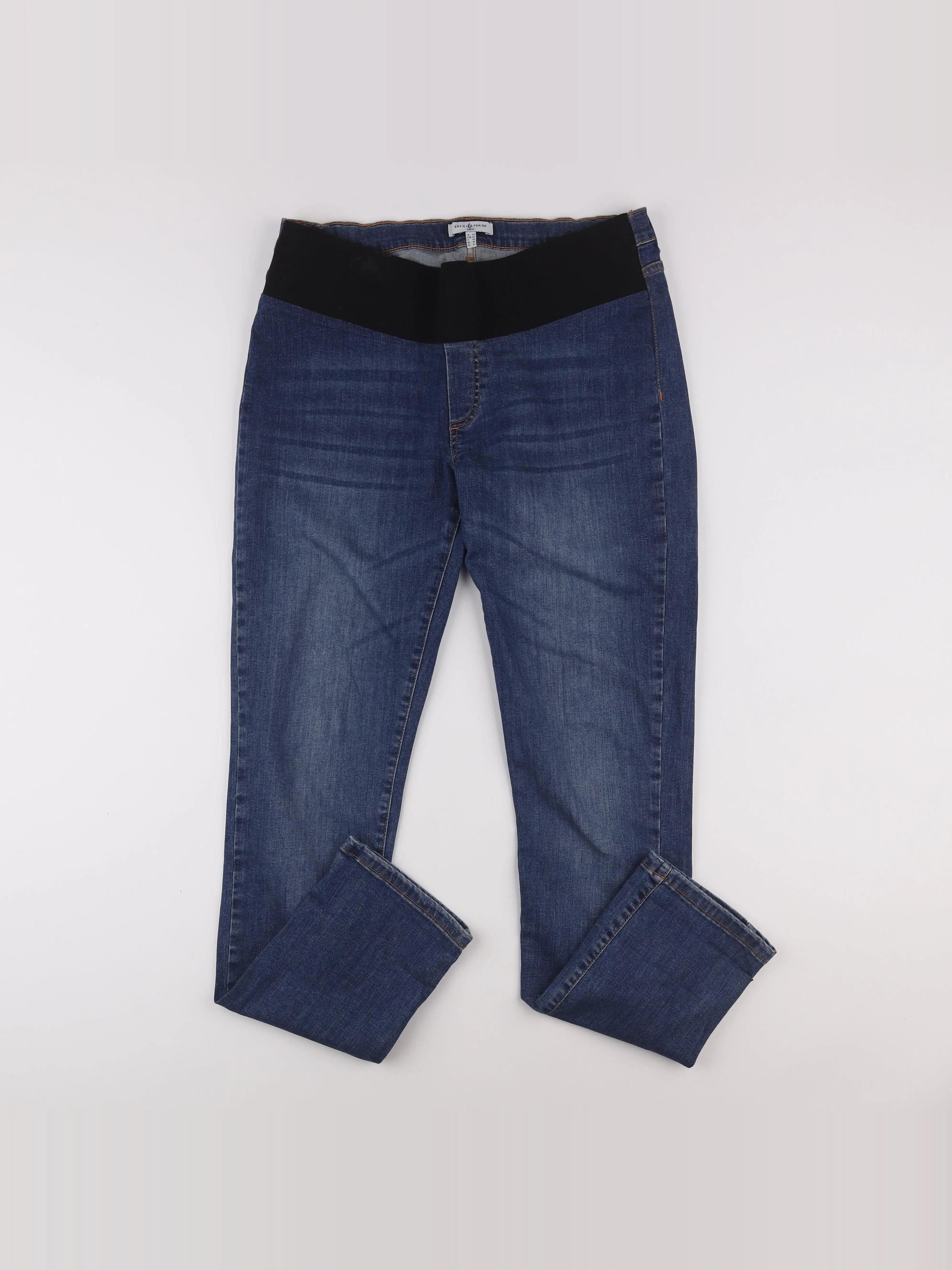 Envie de fraise - jean grossesse bleu - 42 à 44