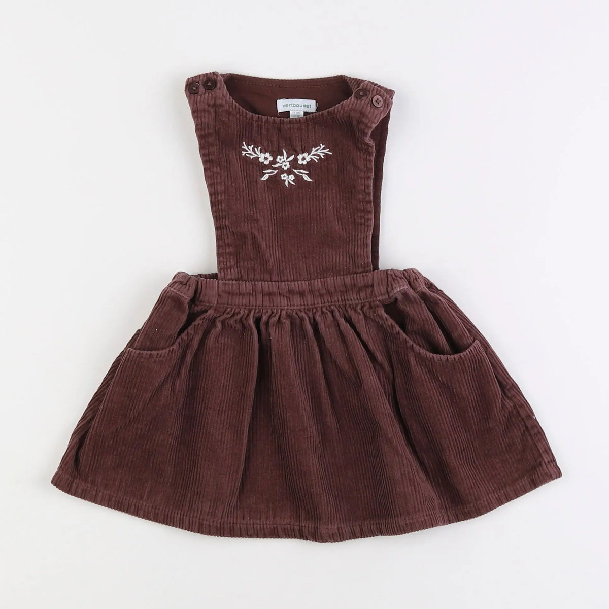 Vertbaudet - robe marron - 12 mois