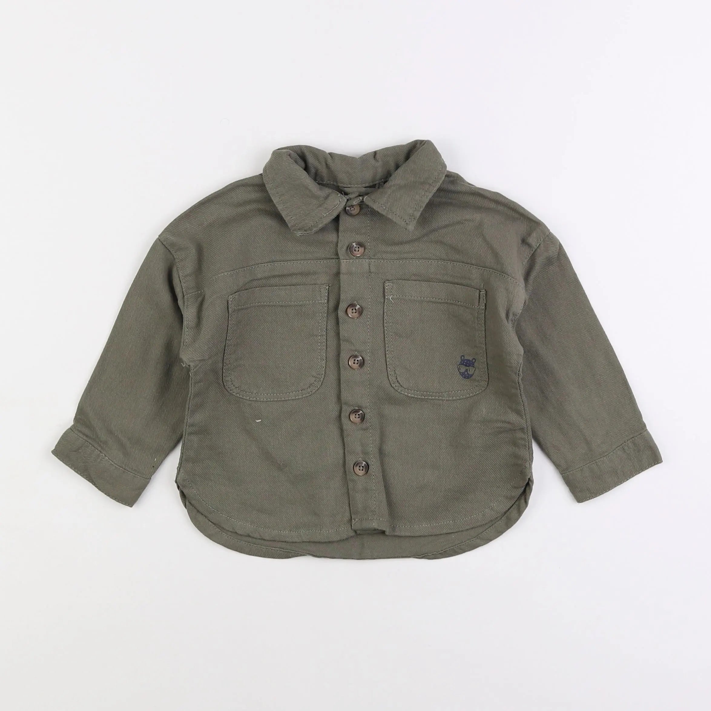 Vertbaudet - chemise vert - 18 mois
