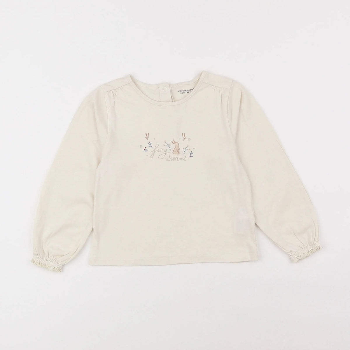 Vertbaudet - tee-shirt blanc - 3 ans