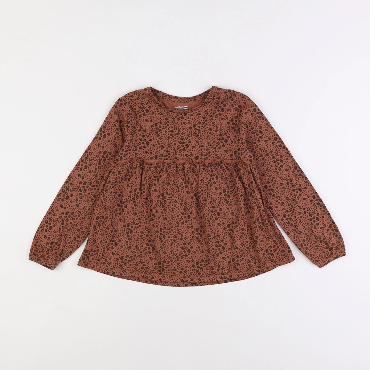 Vertbaudet - tee-shirt marron - 6 ans