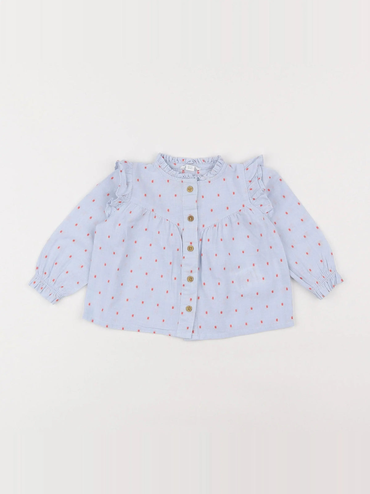 Vertbaudet - blouse bleu - 6 mois