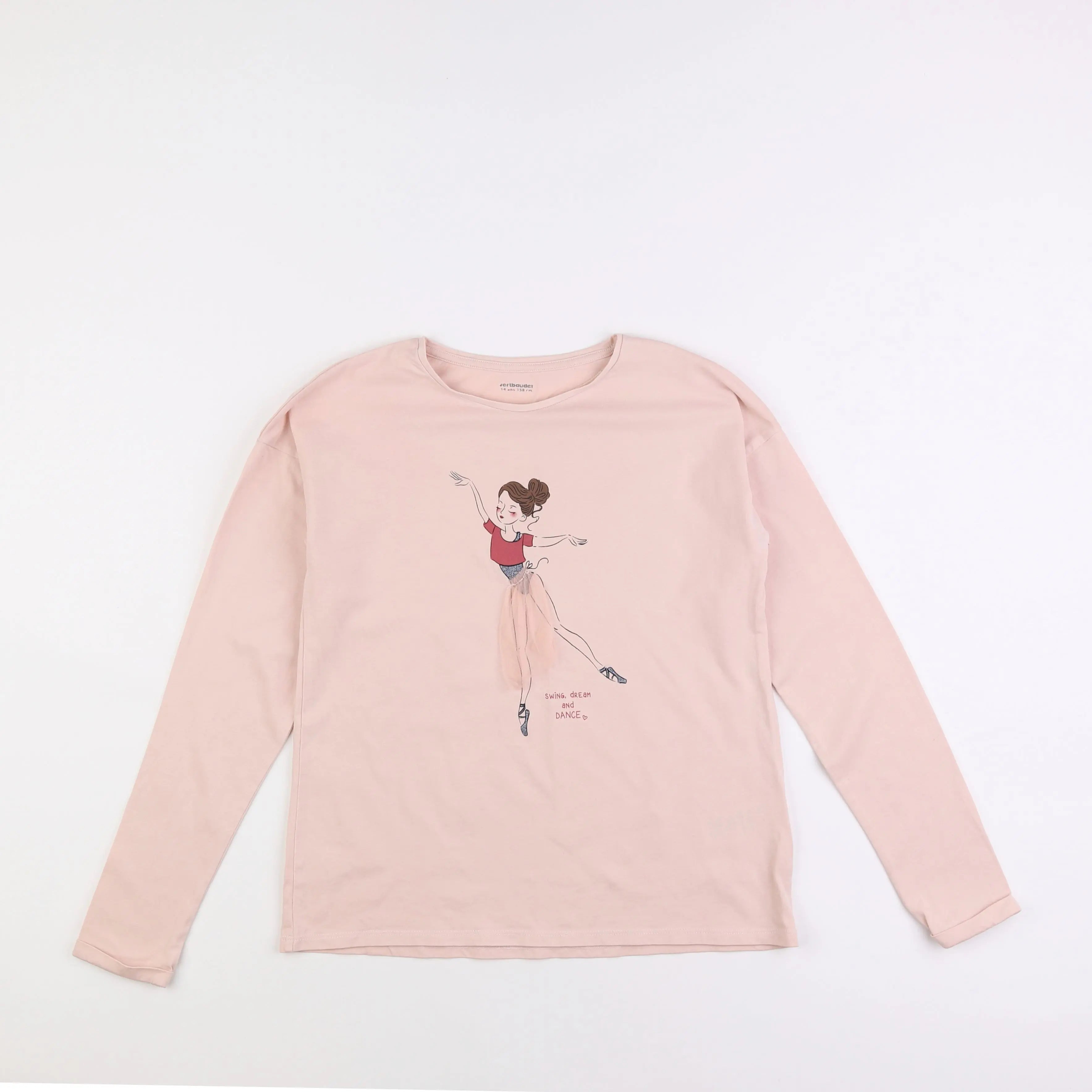 Vertbaudet - tee-shirt rose - 14 ans