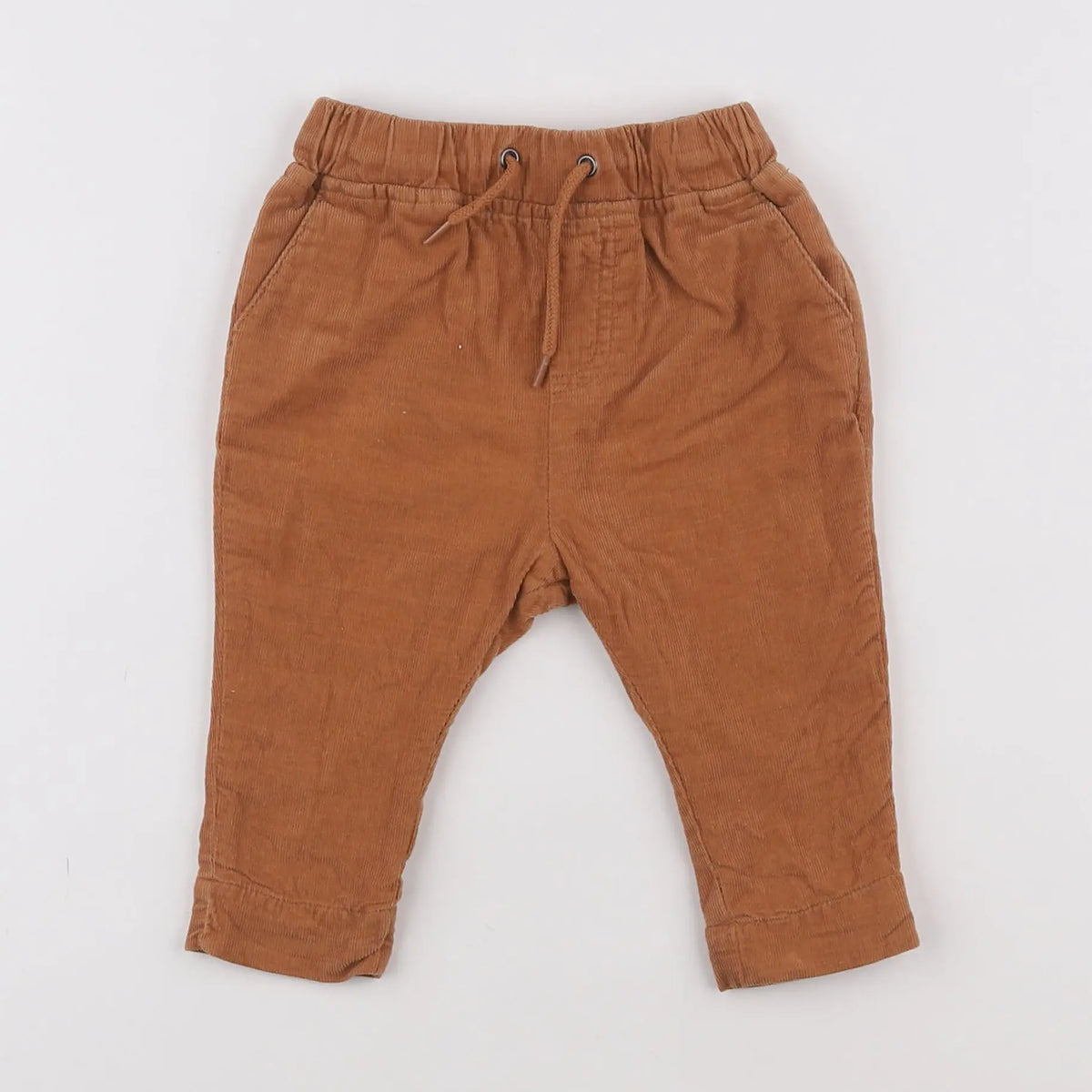 Vertbaudet - pantalon doublé marron - 6 mois