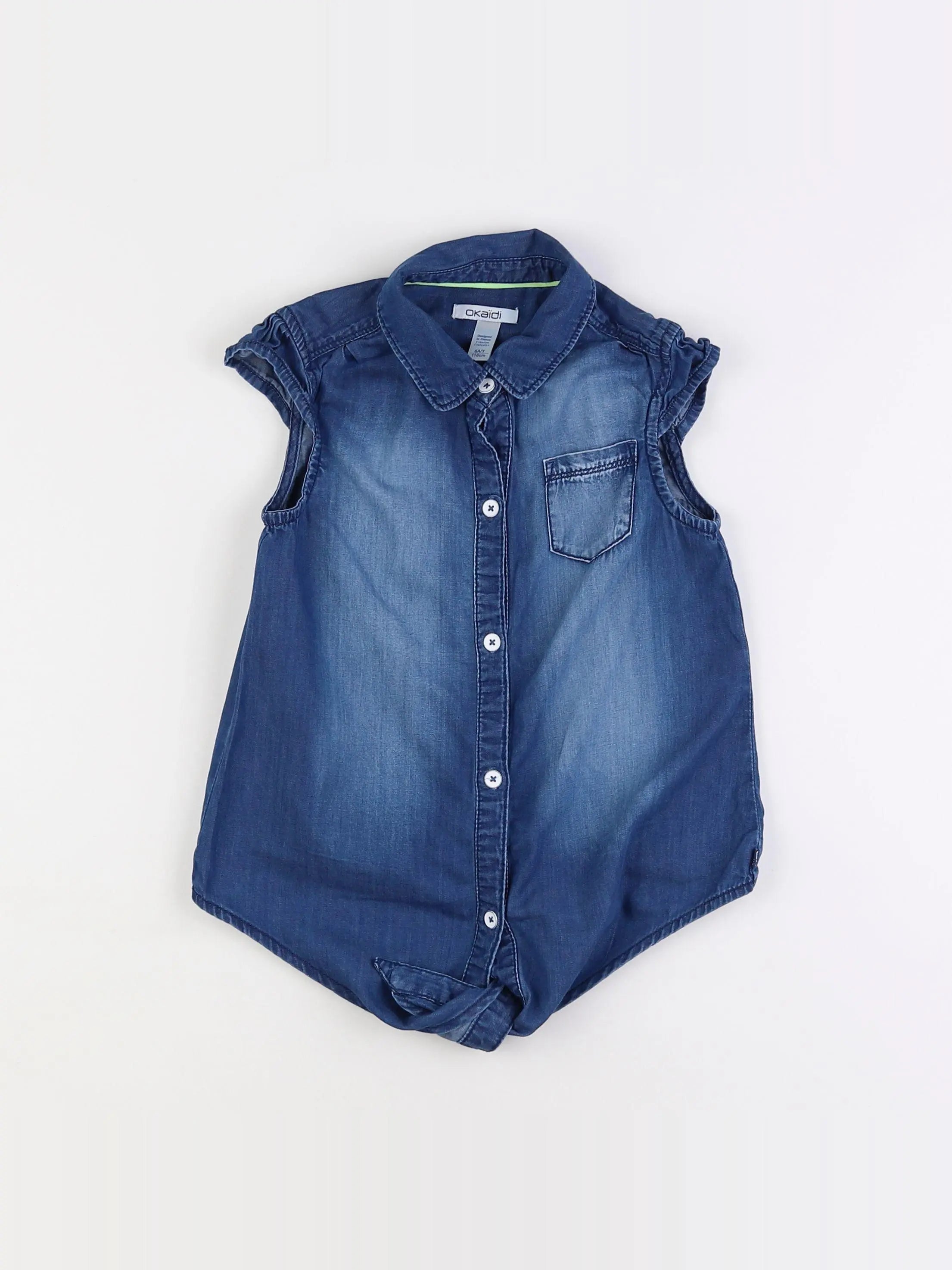 Okaidi - chemise bleu - 6 ans