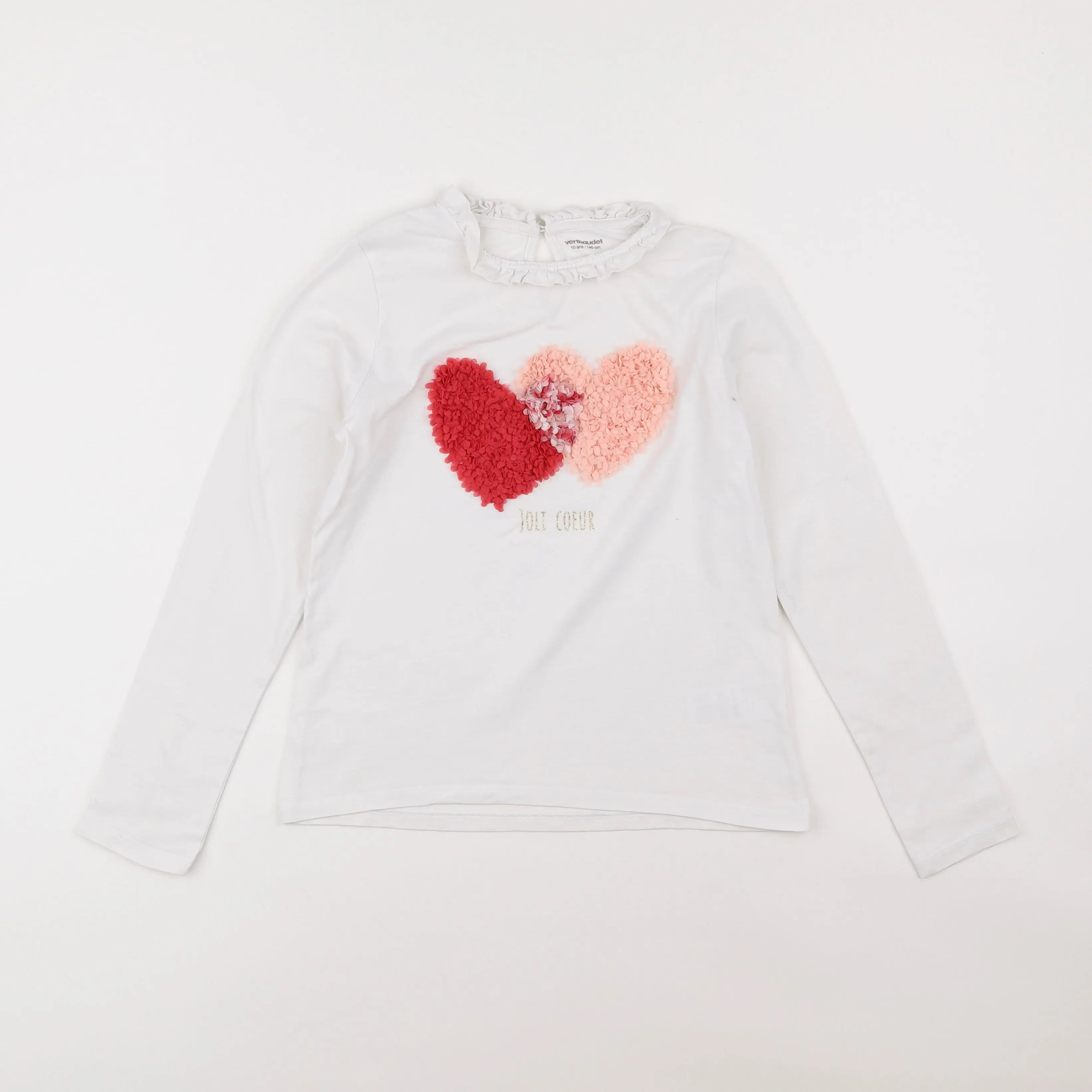 Vertbaudet - tee-shirt blanc - 10 ans