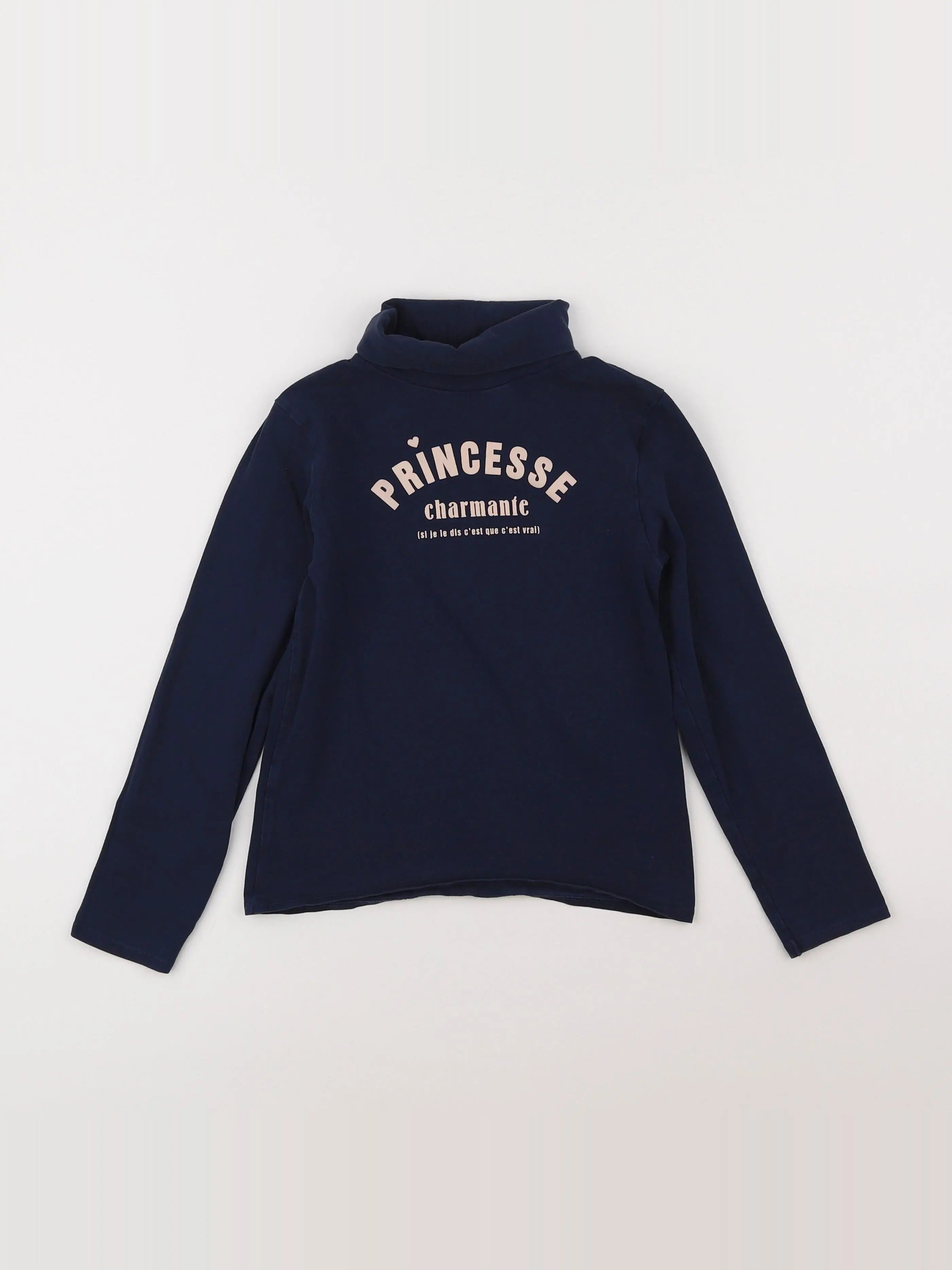 Vertbaudet - sous-pull bleu - 8 ans