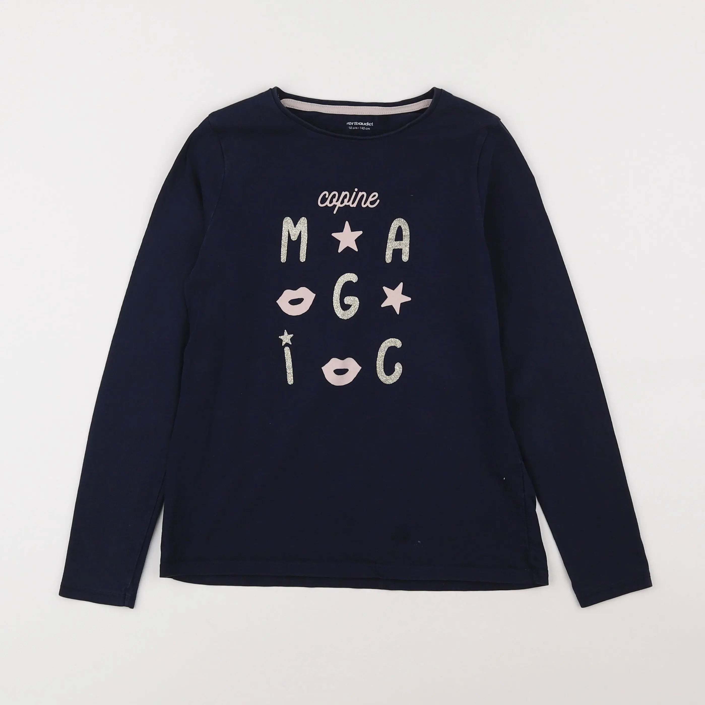 Vertbaudet - tee-shirt bleu - 10 ans