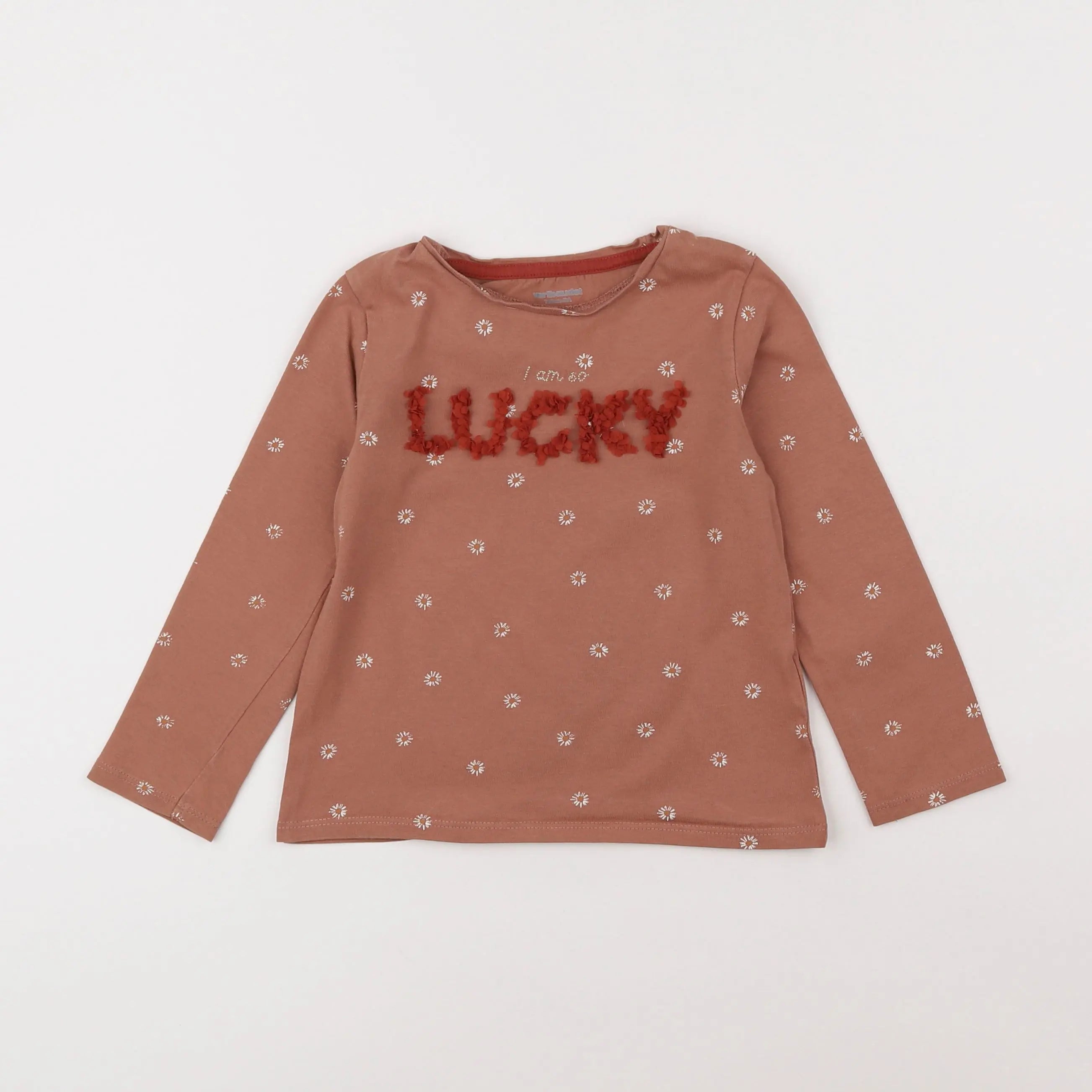 Vertbaudet - tee-shirt marron - 5 ans