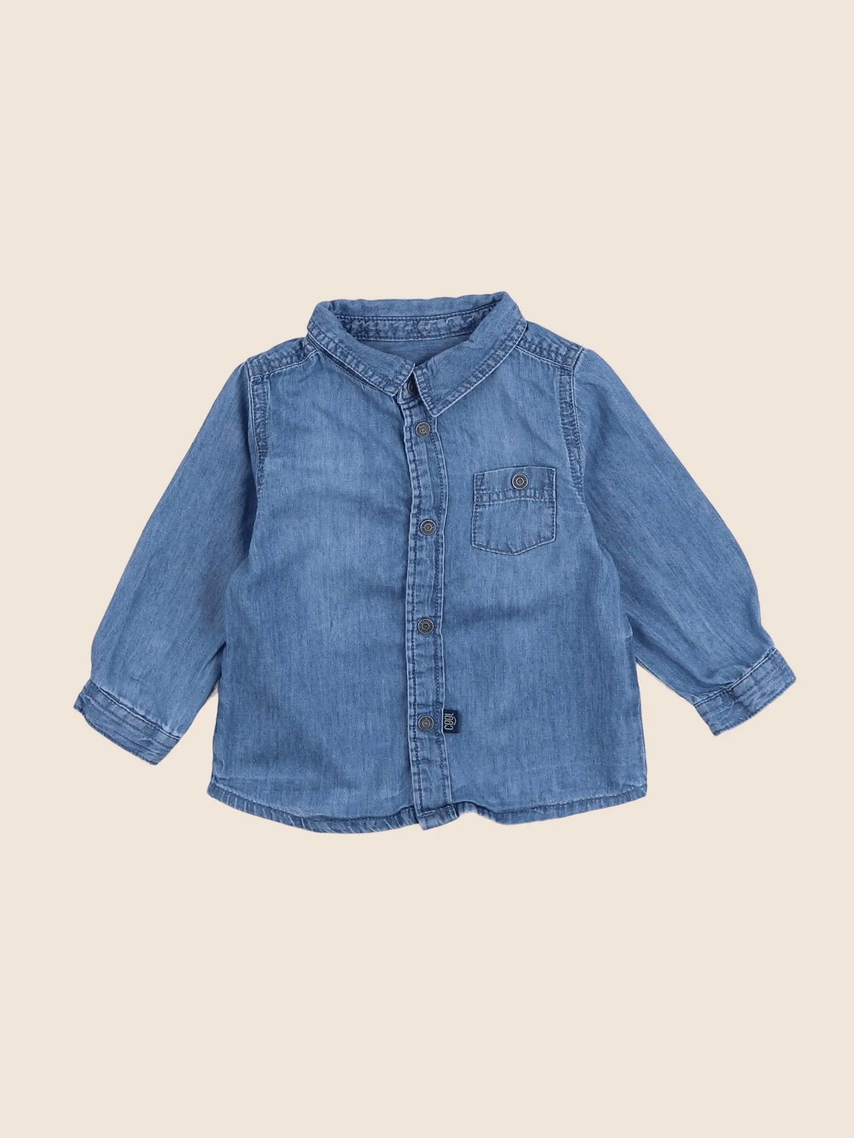 Vertbaudet - chemise bleu - 12 mois
