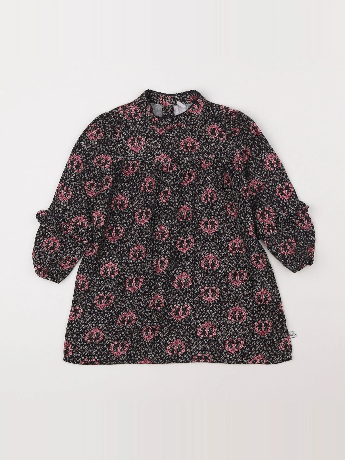 IKKS - robe noir, rose - 2 ans