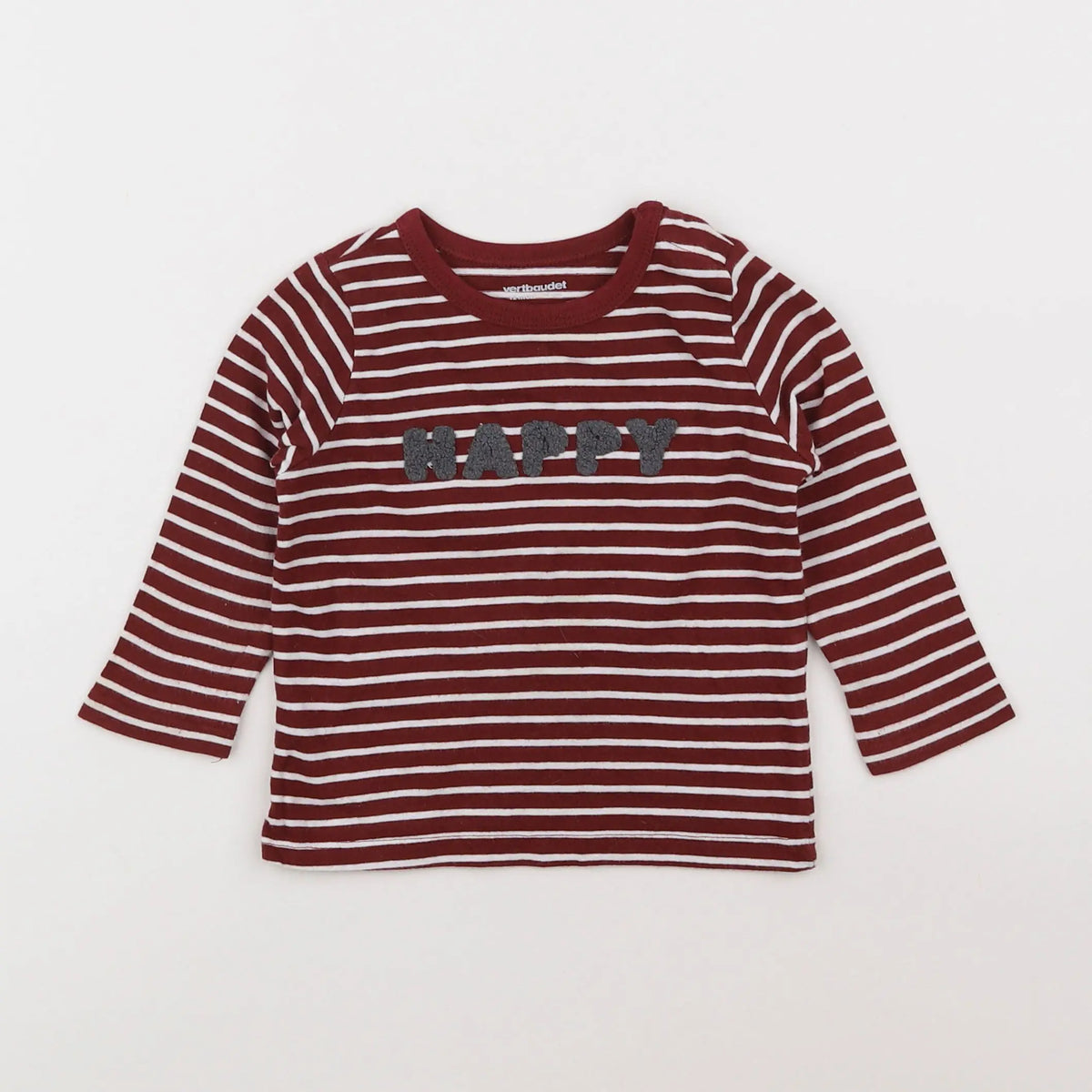 Vertbaudet - tee-shirt rouge - 12 mois