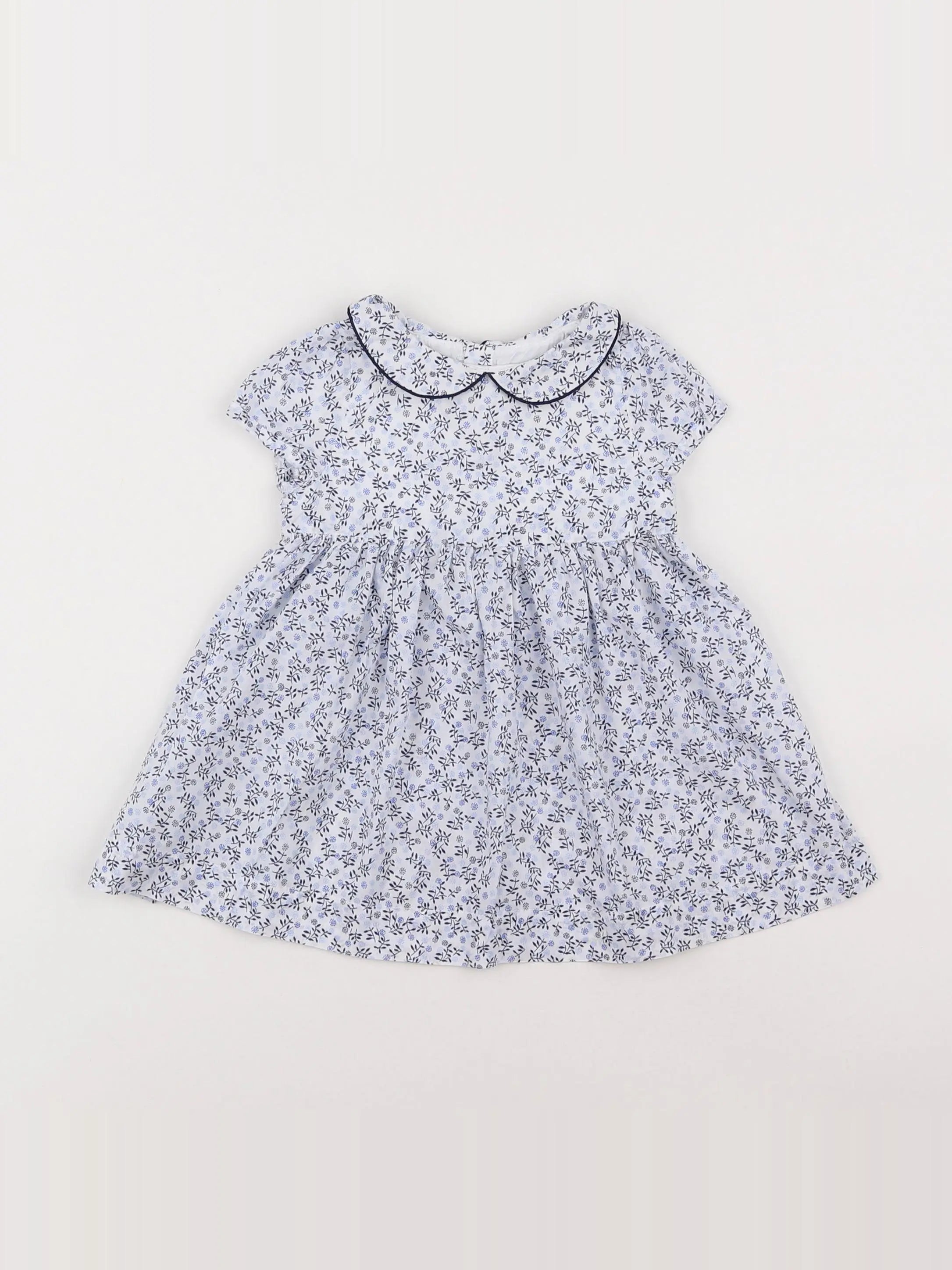 Jacadi - robe liberty bleu - 6 mois