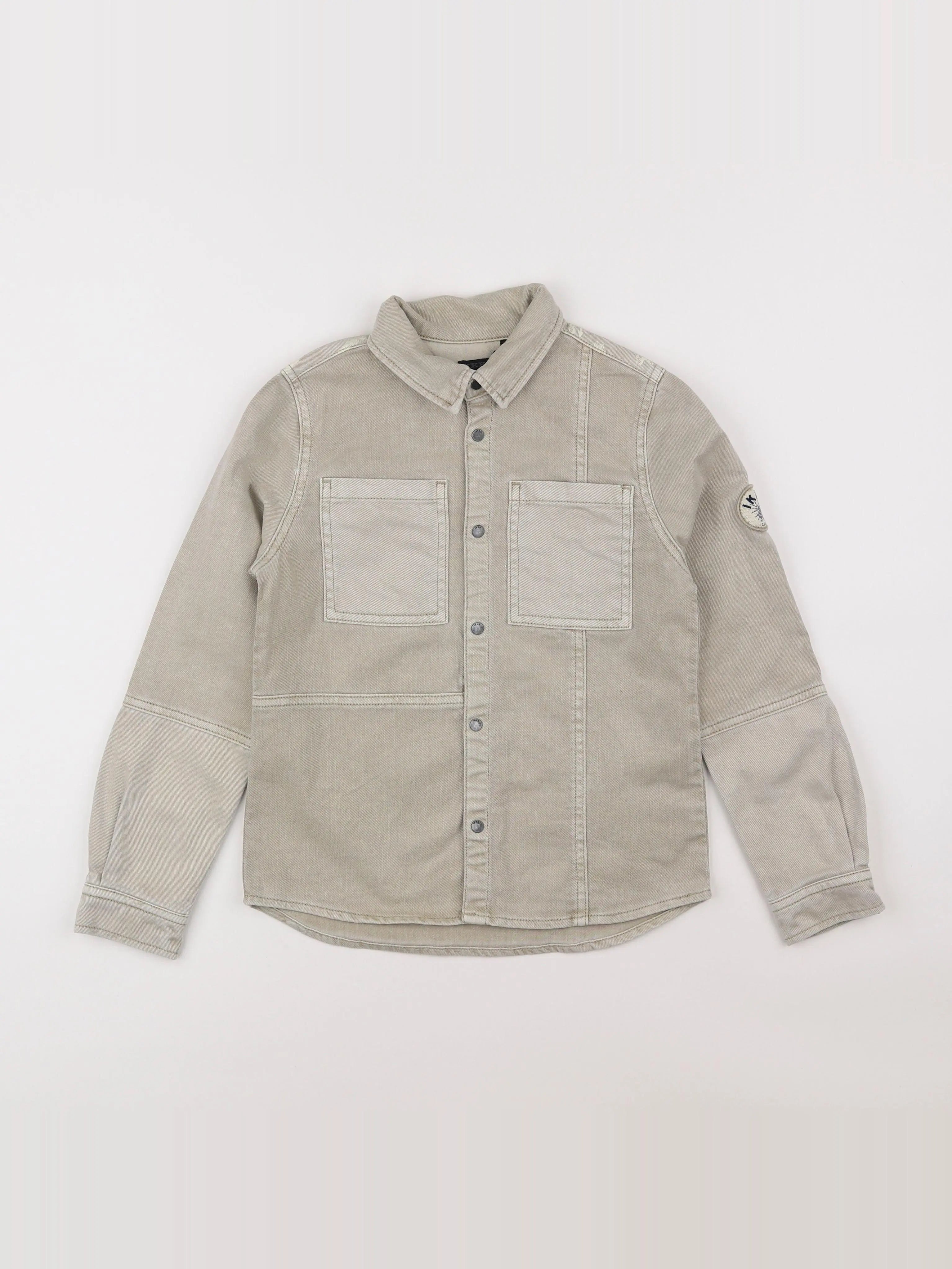 IKKS - chemise imprimé au dos beige - 8 ans