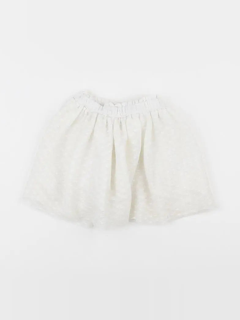 Little Cigogne - jupe blanc - 4 ans