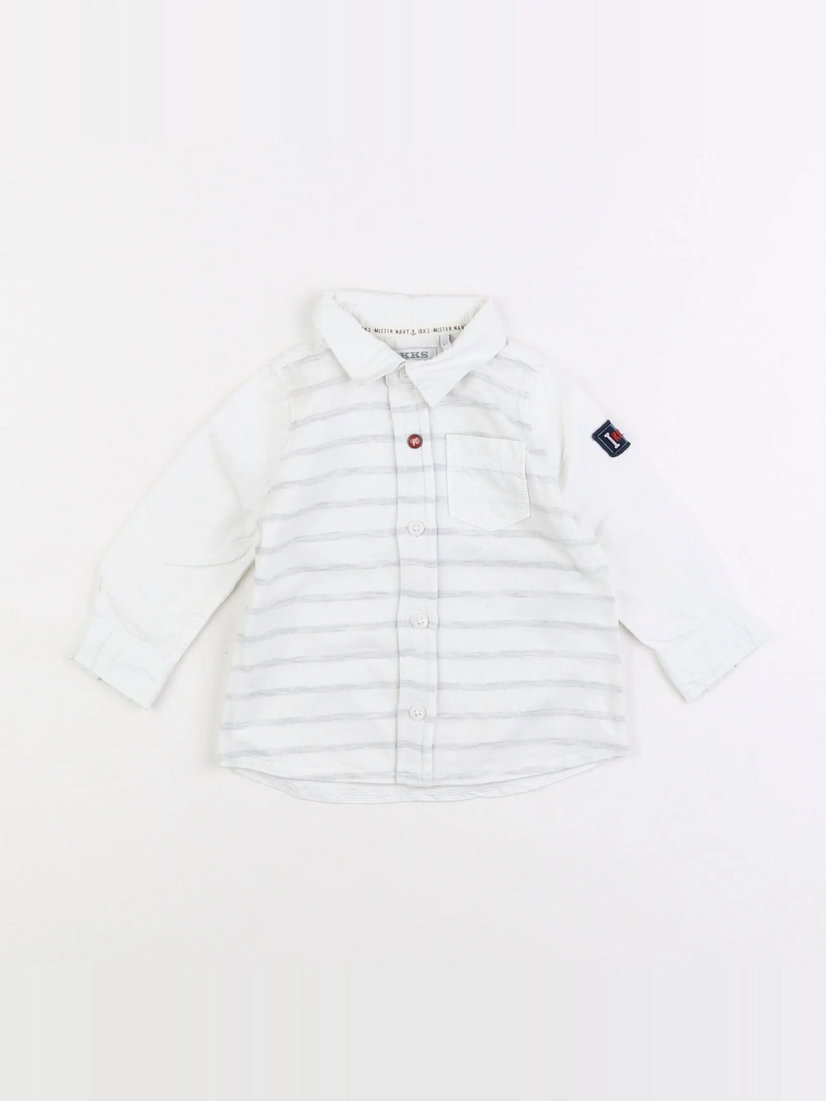 IKKS - chemise imprimé au dos blanc - 6 mois