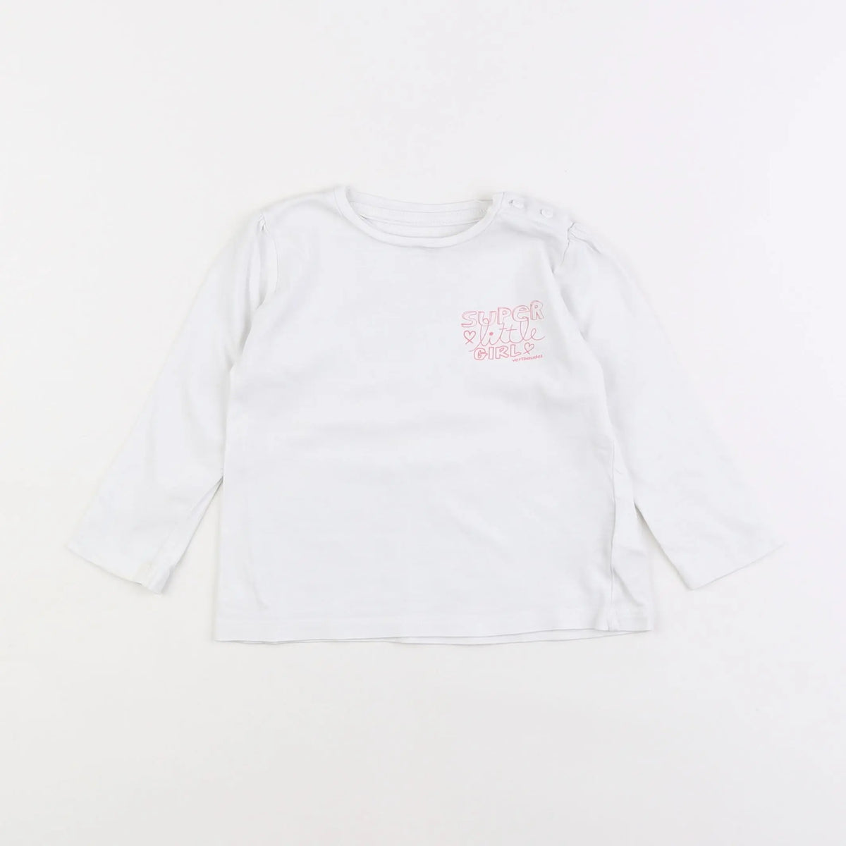 Vertbaudet - tee-shirt blanc - 12 mois