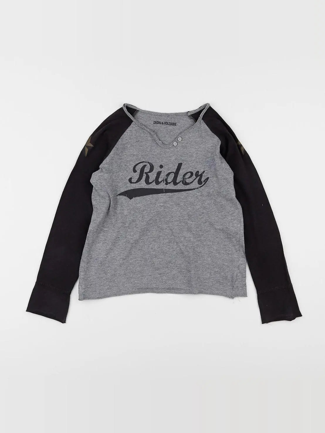 Zadig & Voltaire - tee-shirt gris - 8 ans