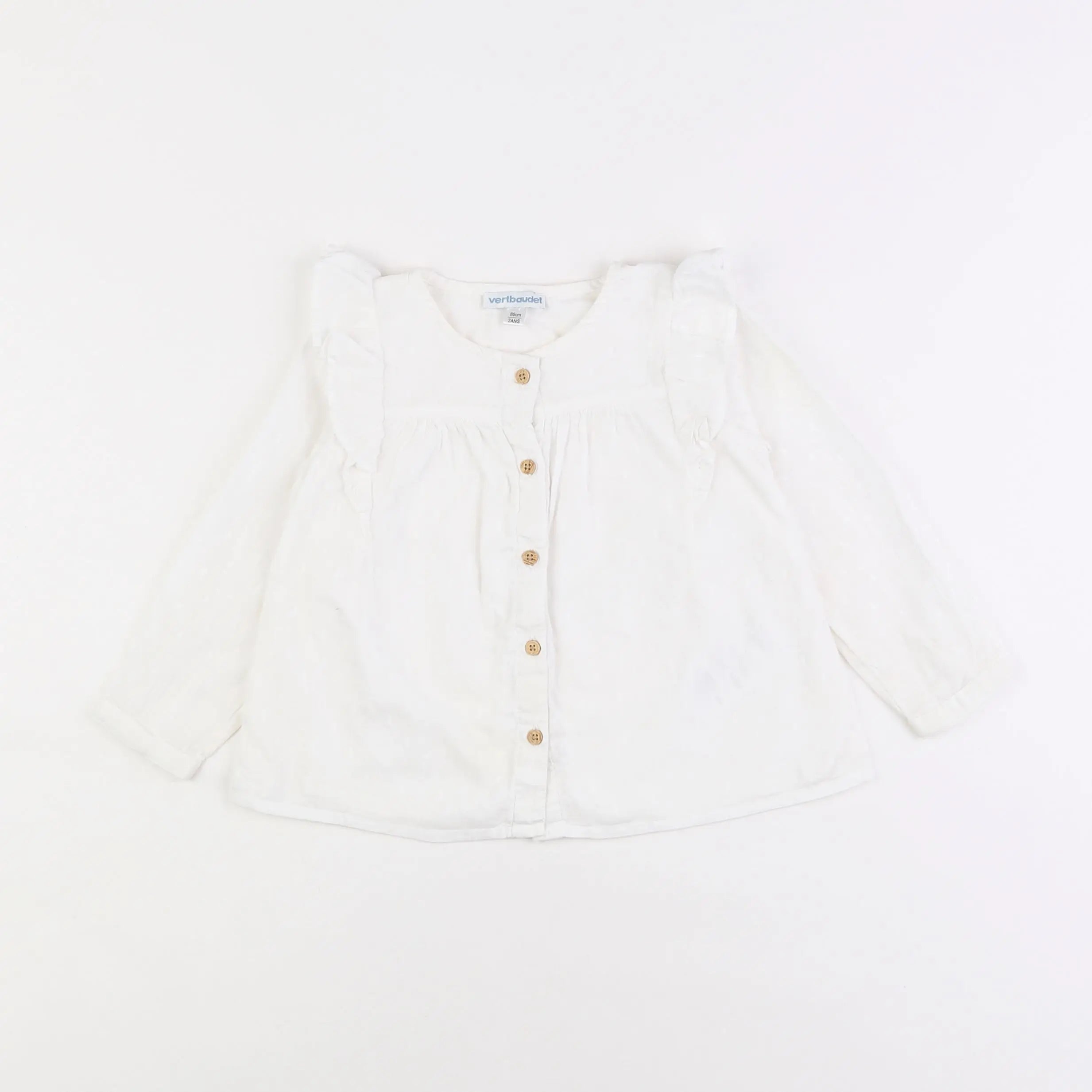 Vertbaudet - blouse blanc - 2 ans