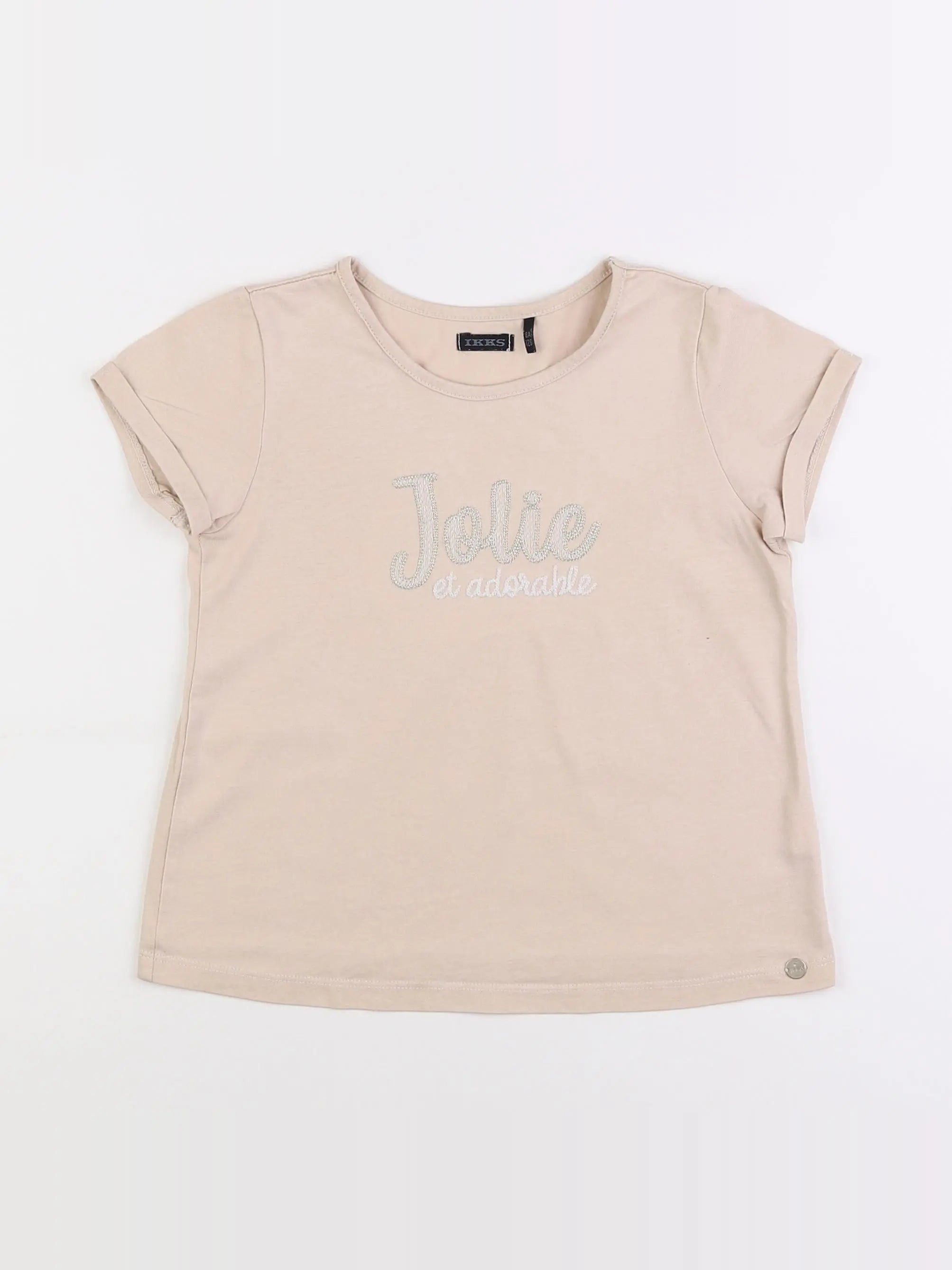 IKKS - tee-shirt beige - 8 ans