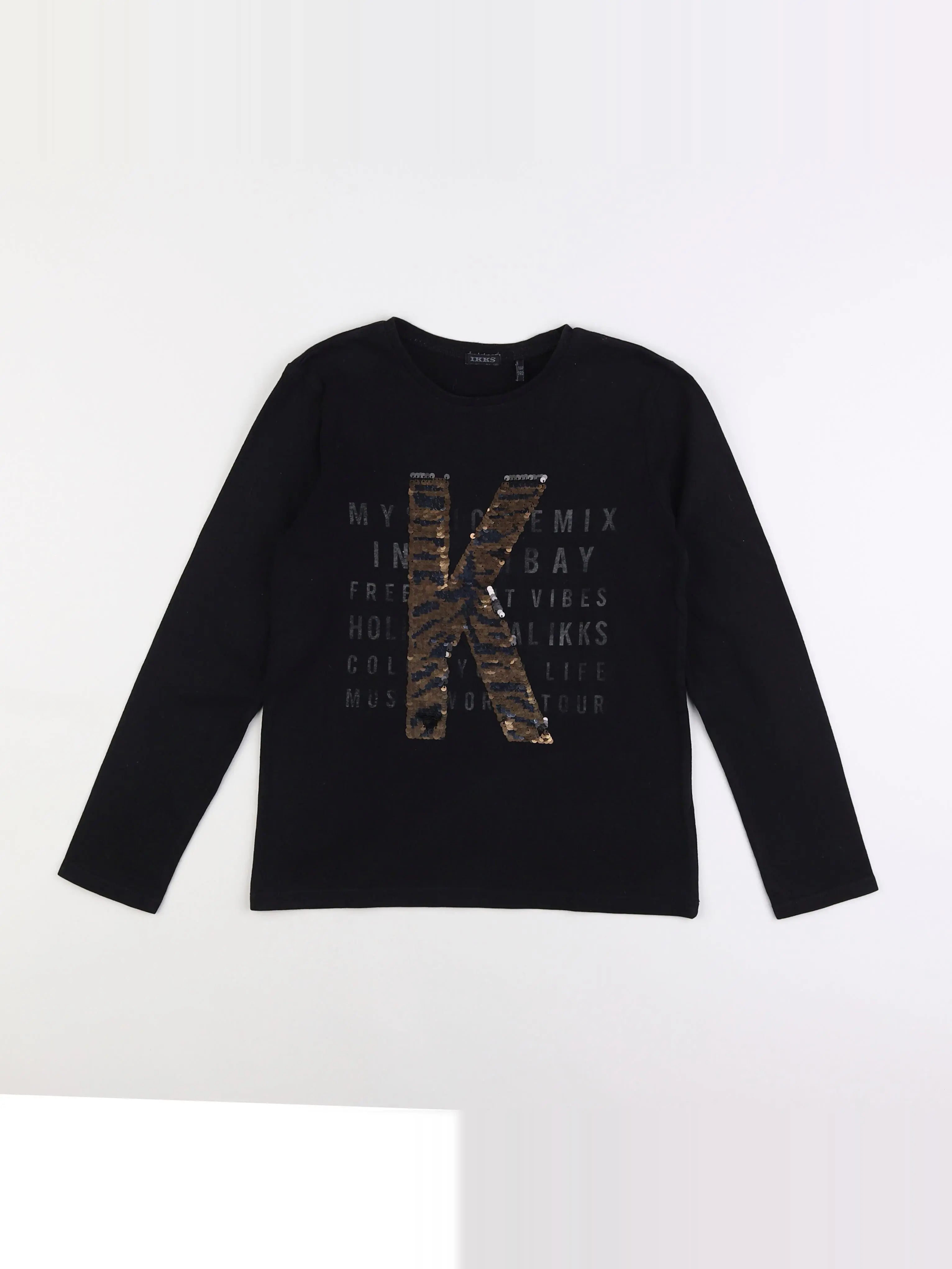 IKKS - tee-shirt noir - 10 ans