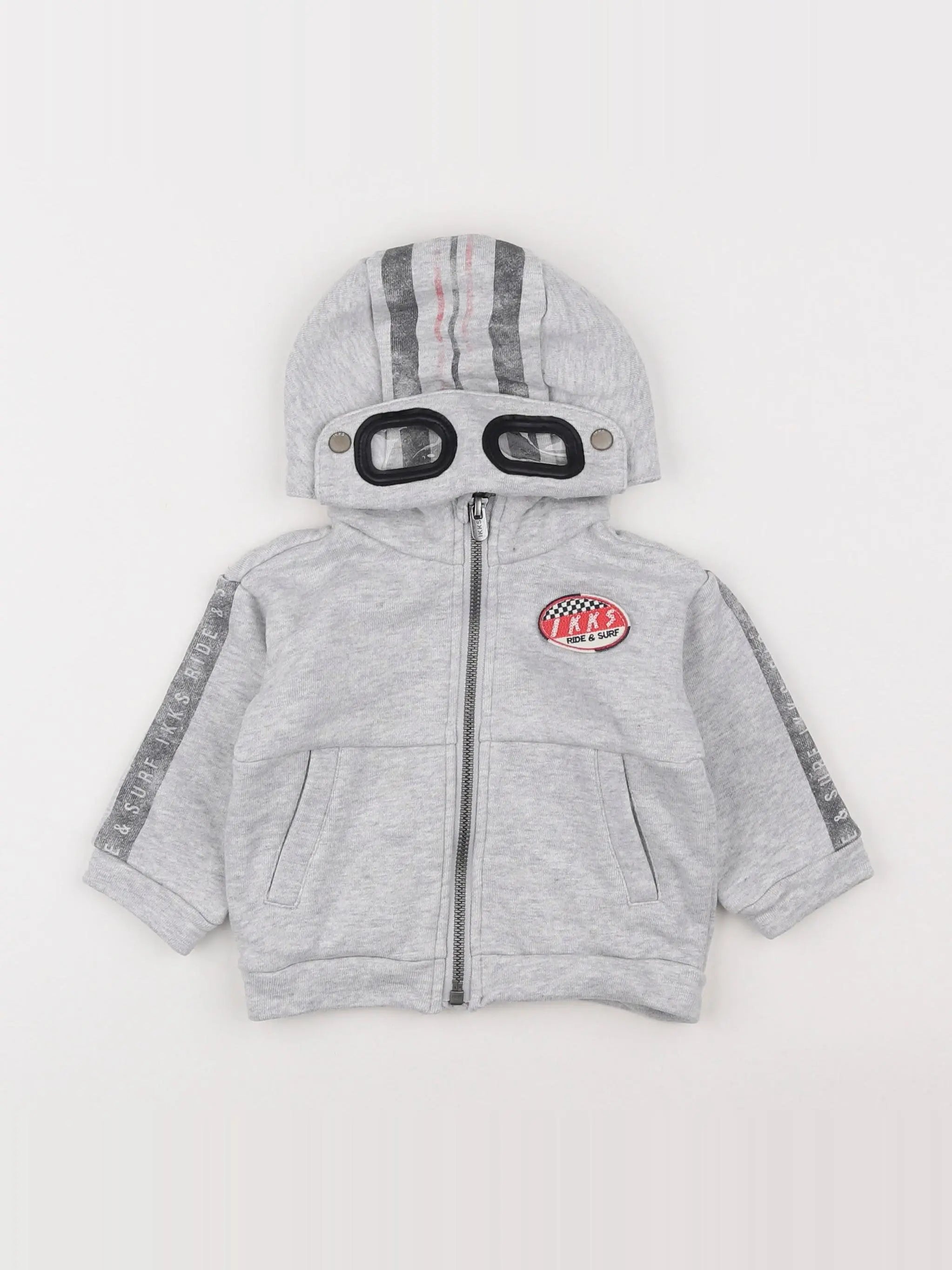 IKKS - sweat gris - 6 mois