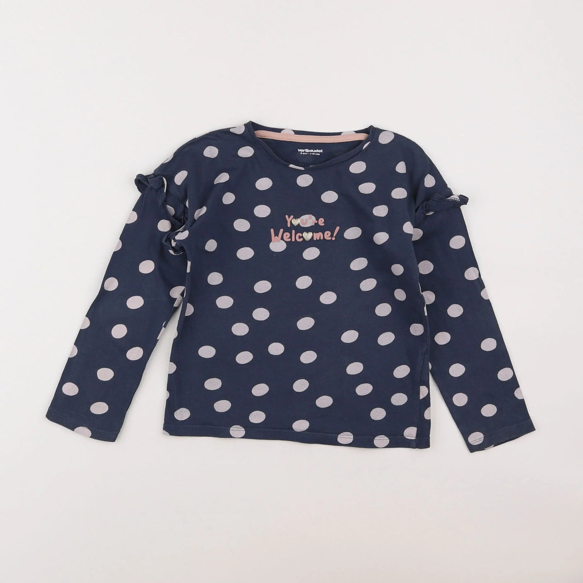 Vertbaudet - tee-shirt bleu - 5 ans