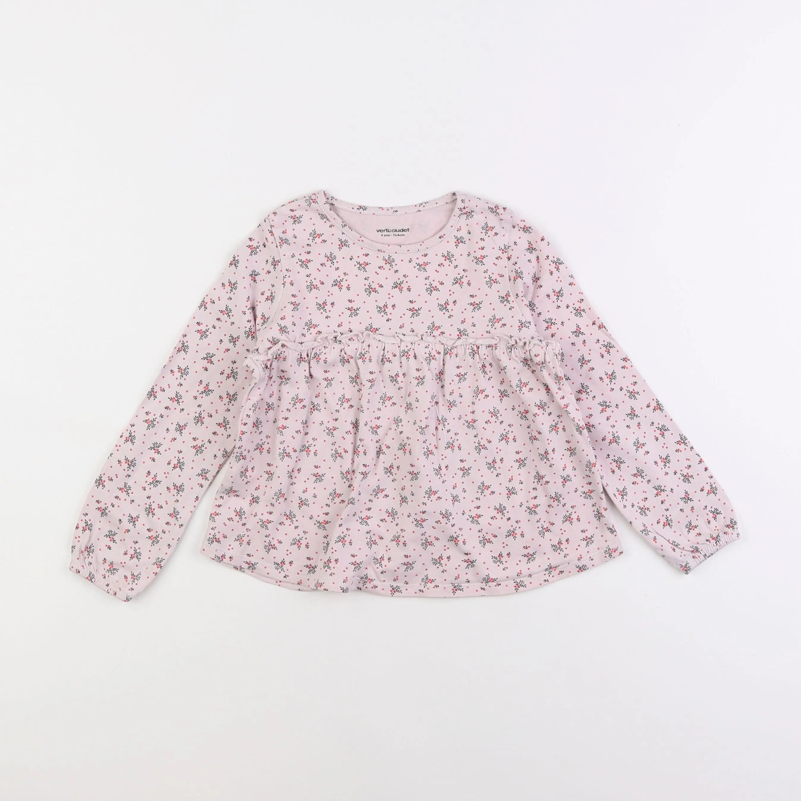 Vertbaudet - tee-shirt rose - 4 ans