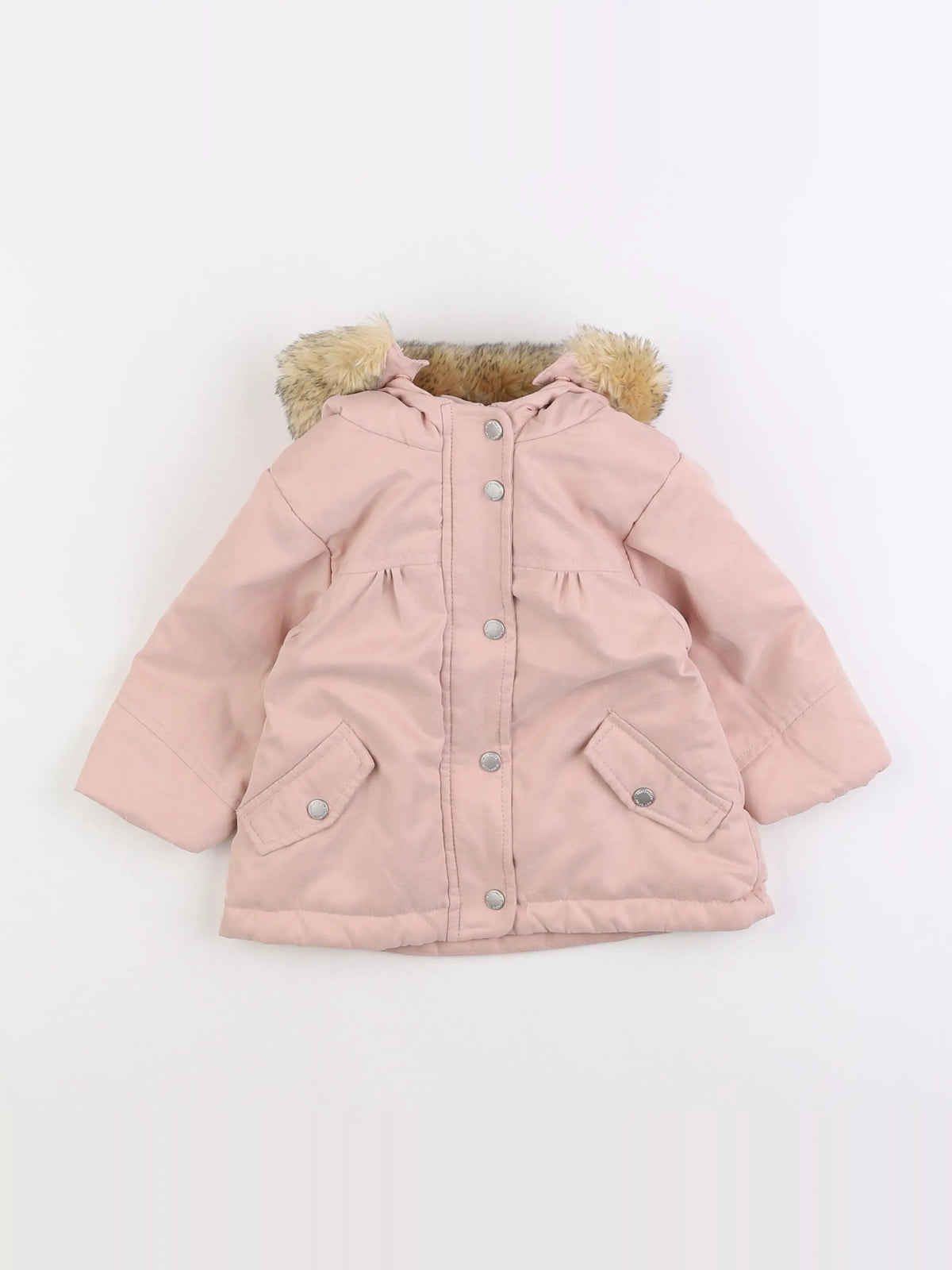 Vertbaudet - manteau rose - 9 mois