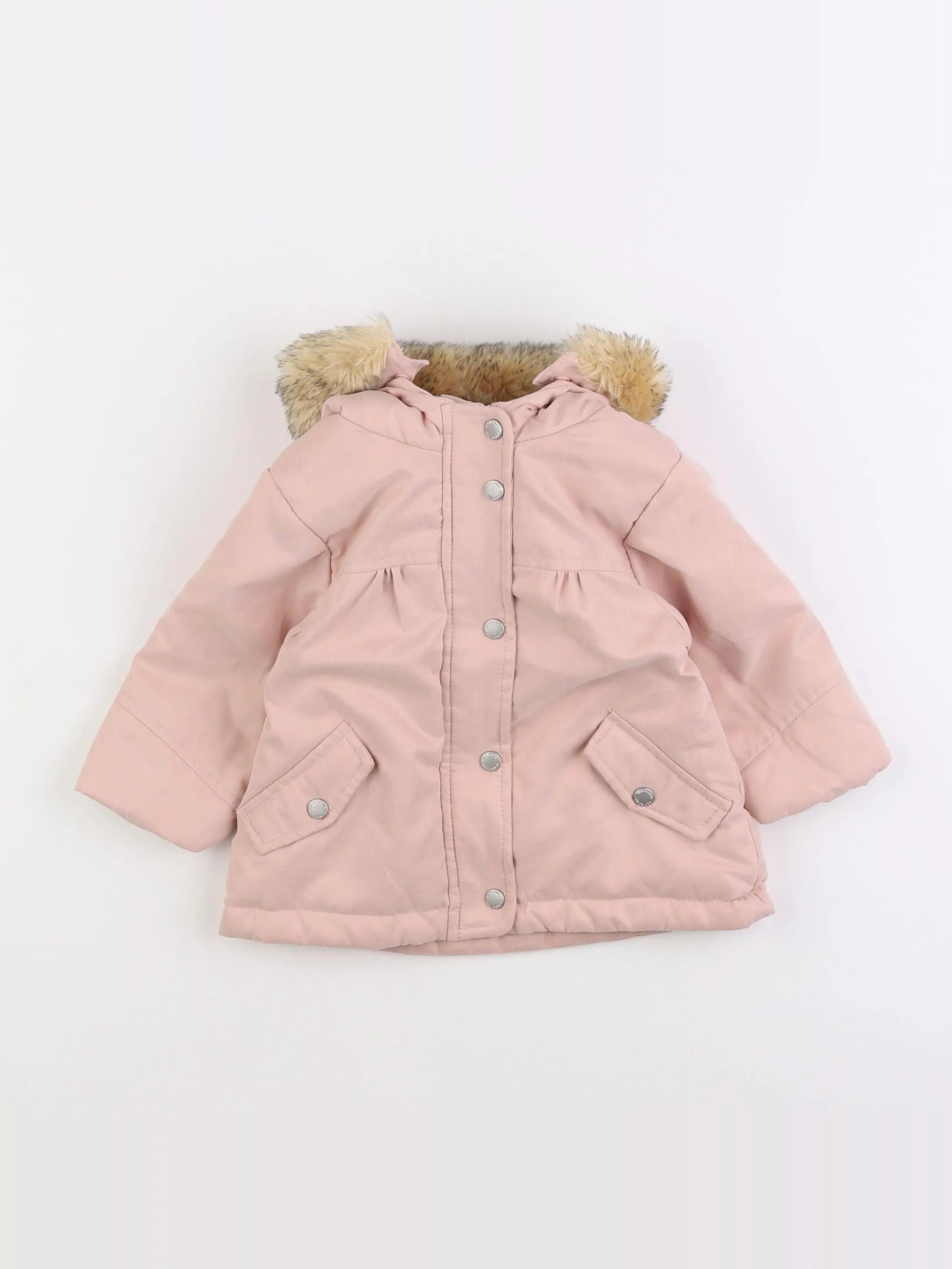 Vertbaudet - manteau rose - 9 mois