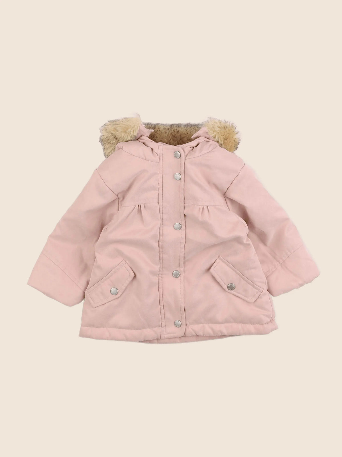 Vertbaudet - manteau rose - 9 mois