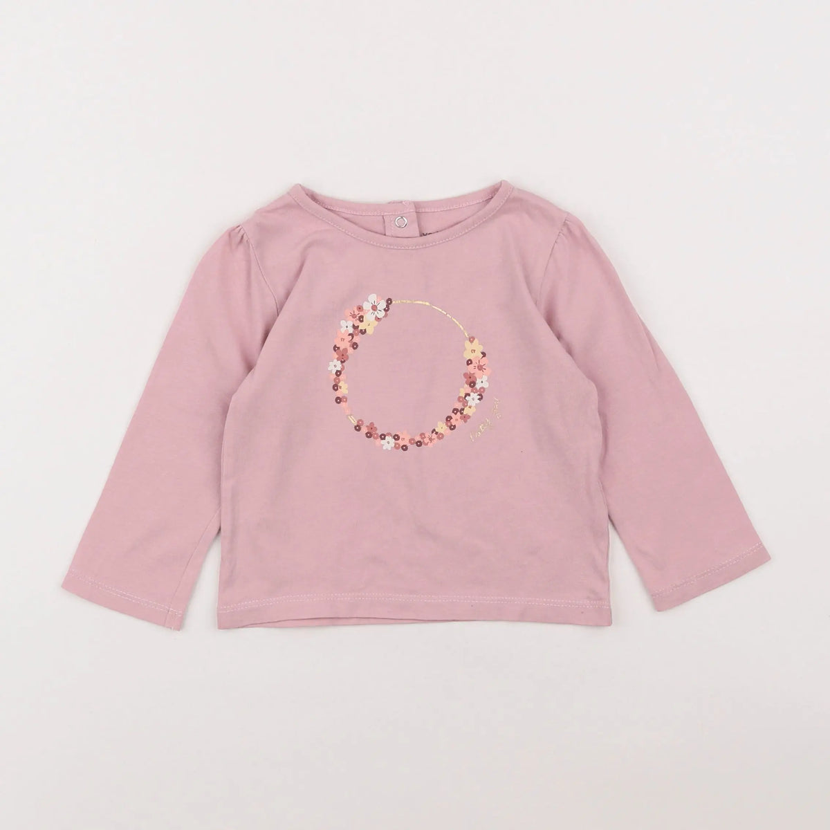 Vertbaudet - tee-shirt rose - 12 mois