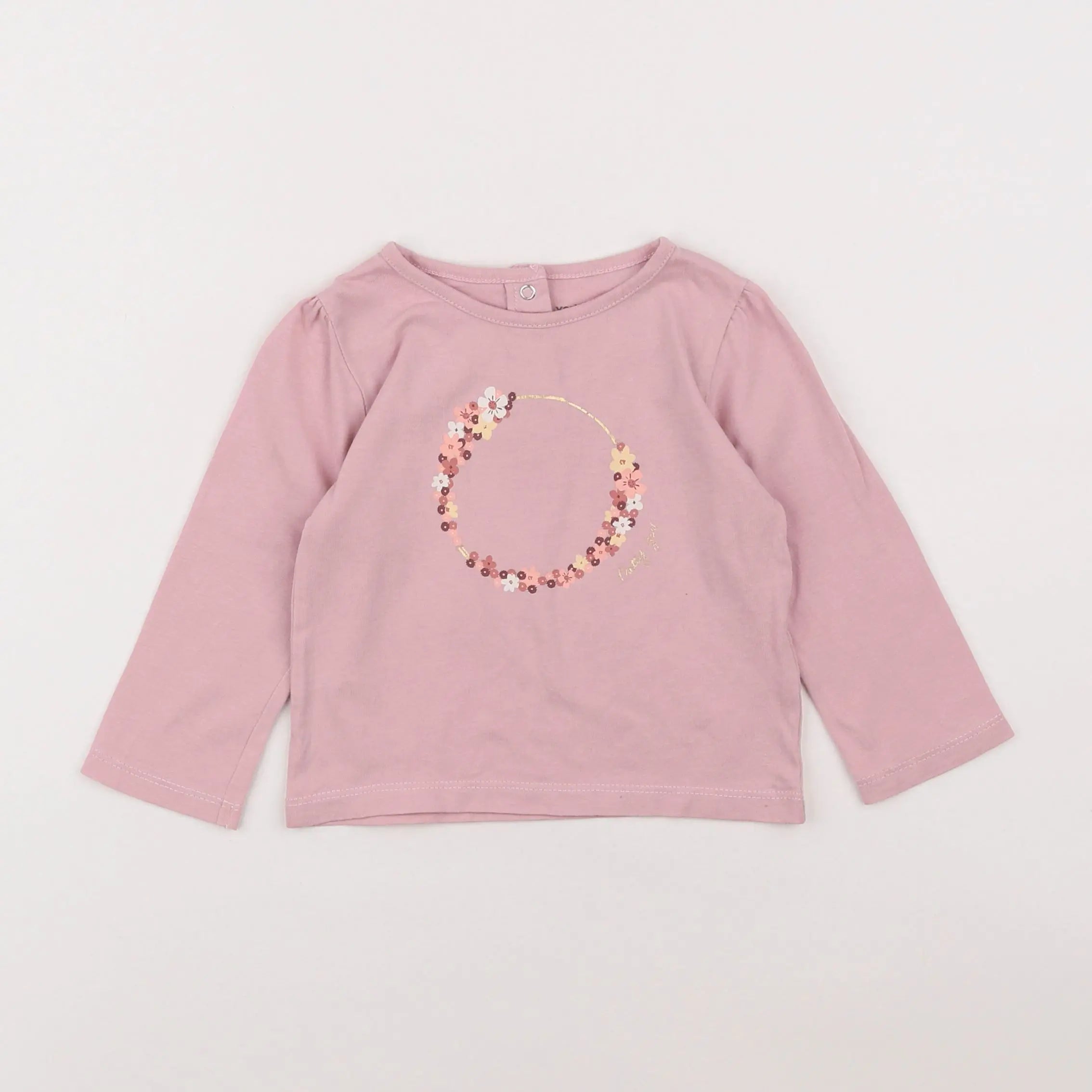 Vertbaudet - tee-shirt rose - 12 mois