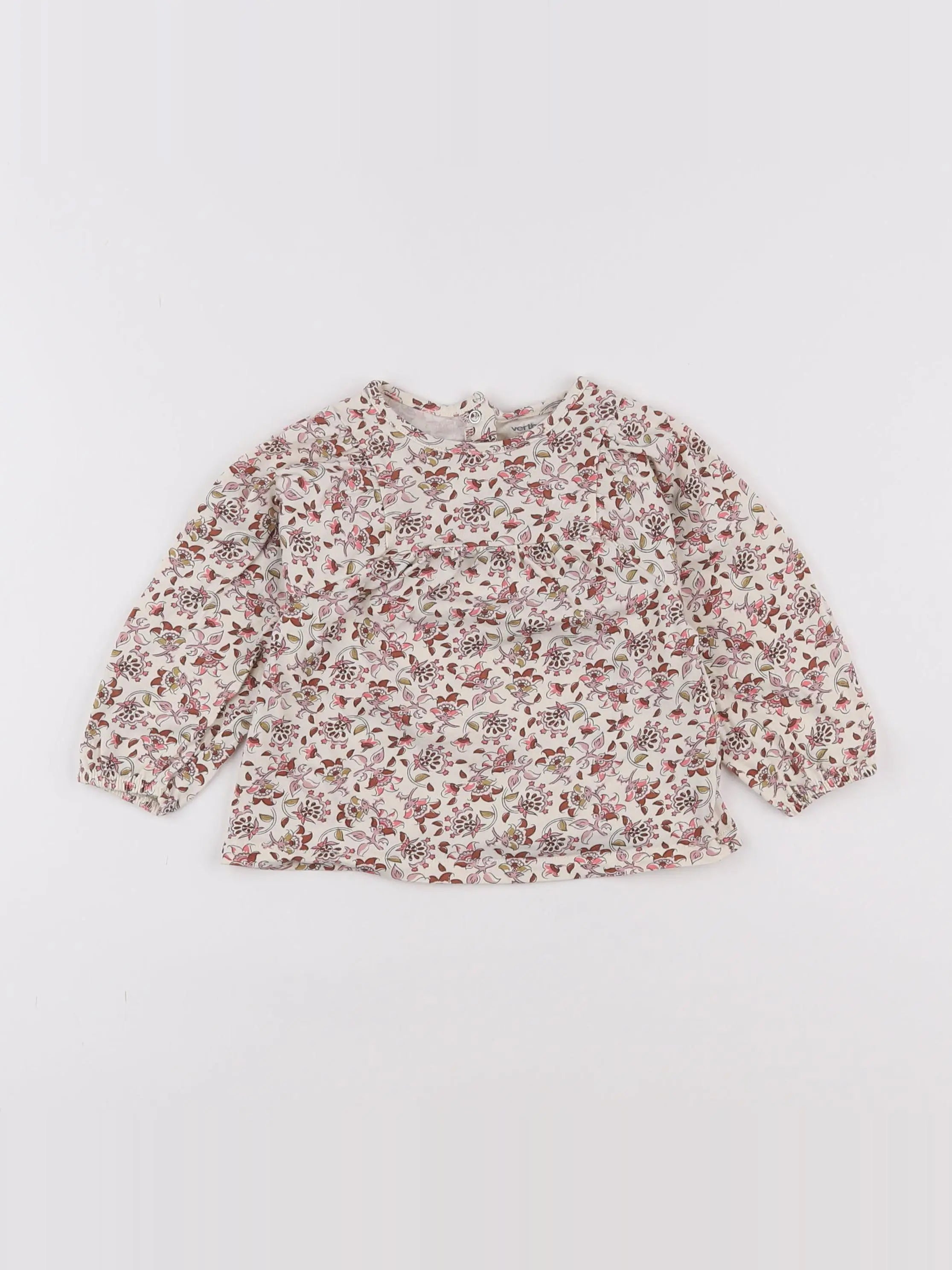 Vertbaudet - tee-shirt multicolore - 12 mois