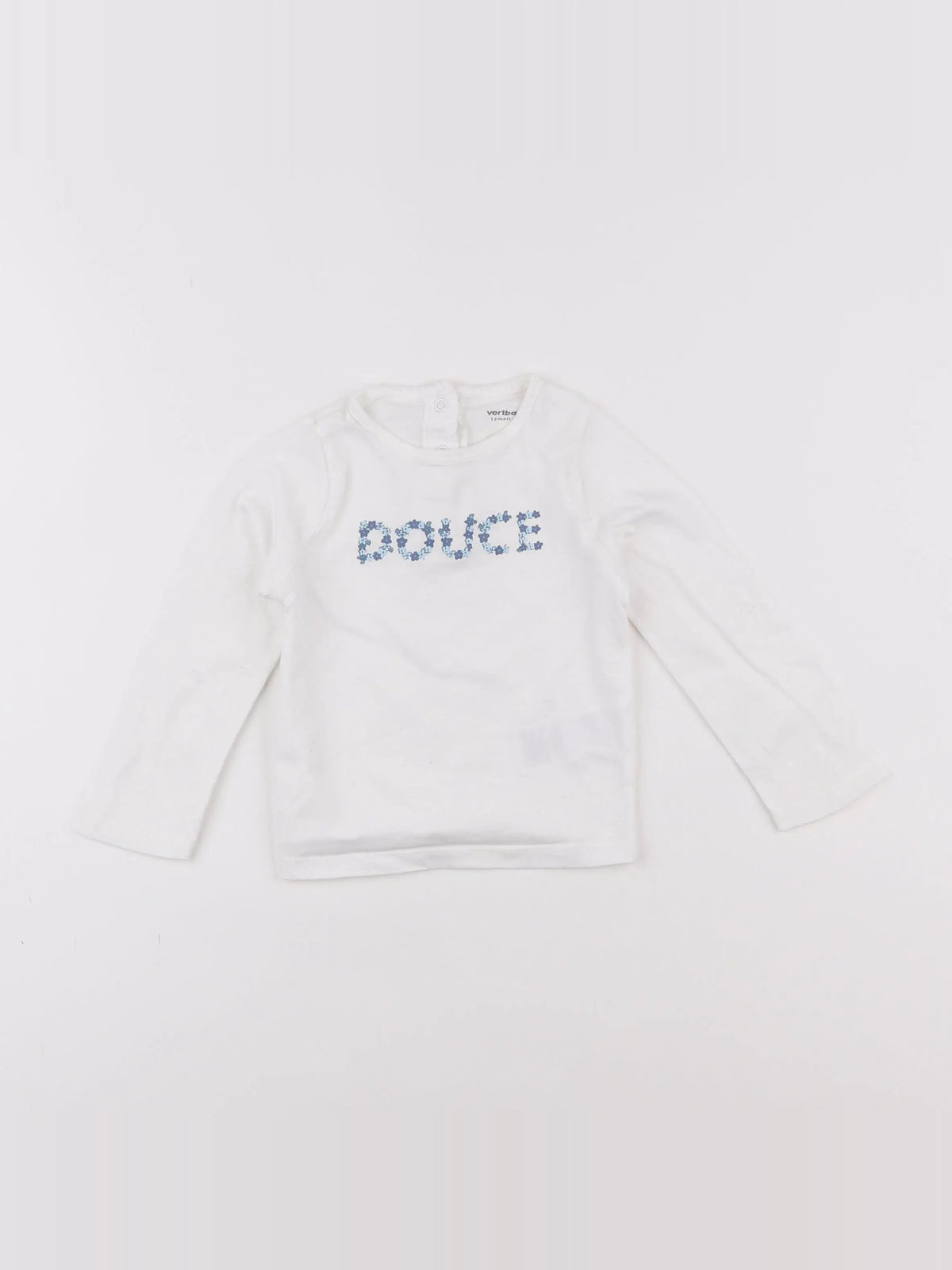 Vertbaudet - tee-shirt blanc - 12 mois