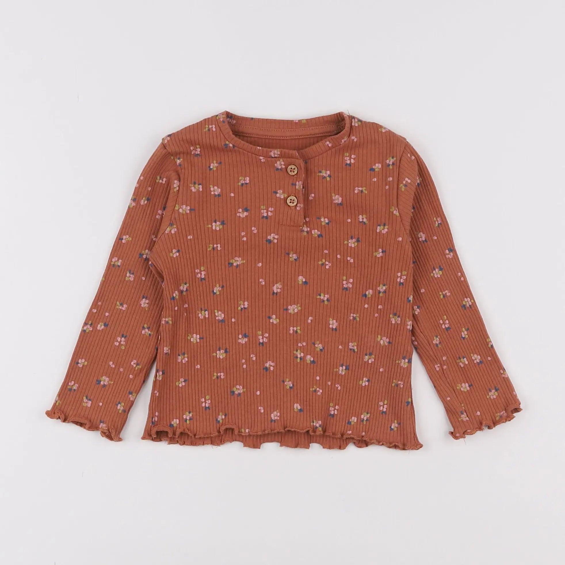 Vertbaudet - tee-shirt marron - 12 mois