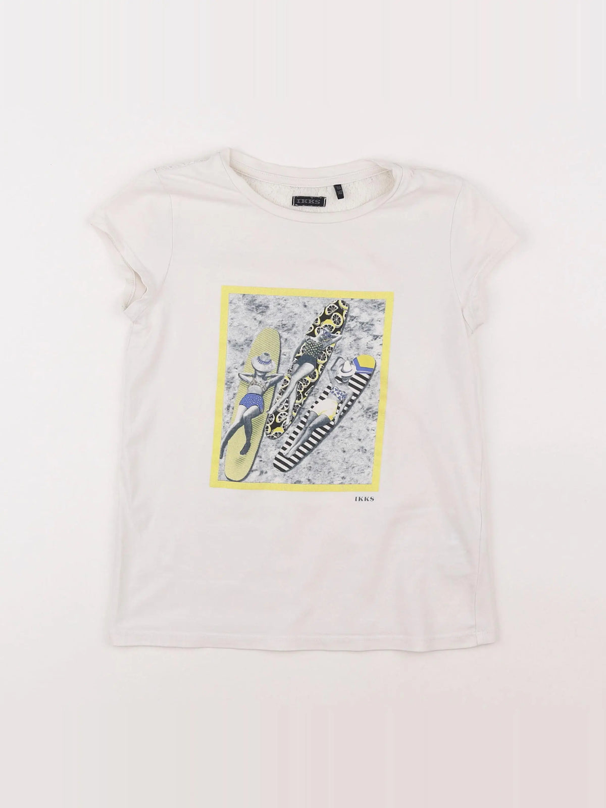 IKKS - tee-shirt blanc - 10 ans
