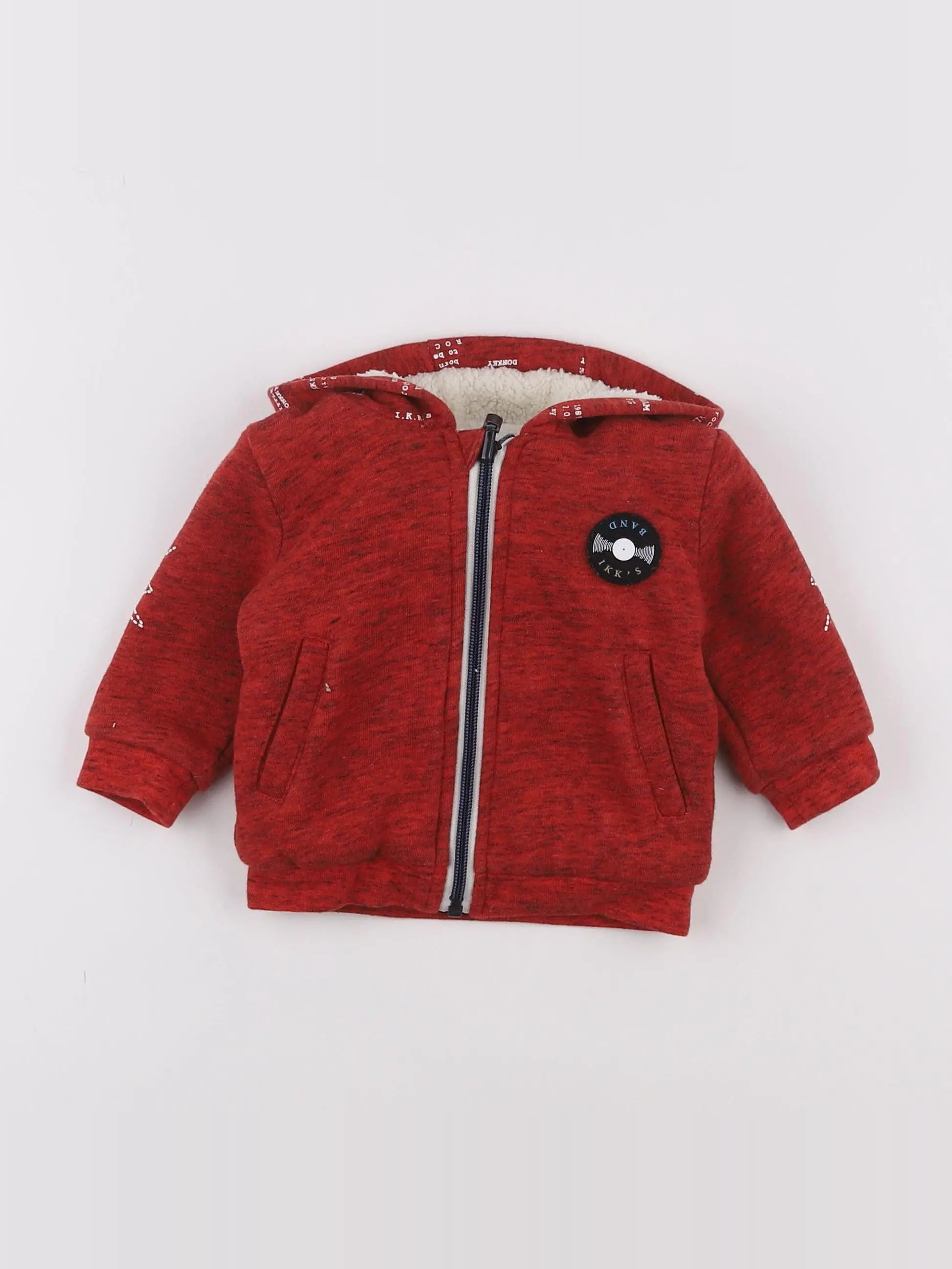 IKKS - veste doublé rouge - 6 mois