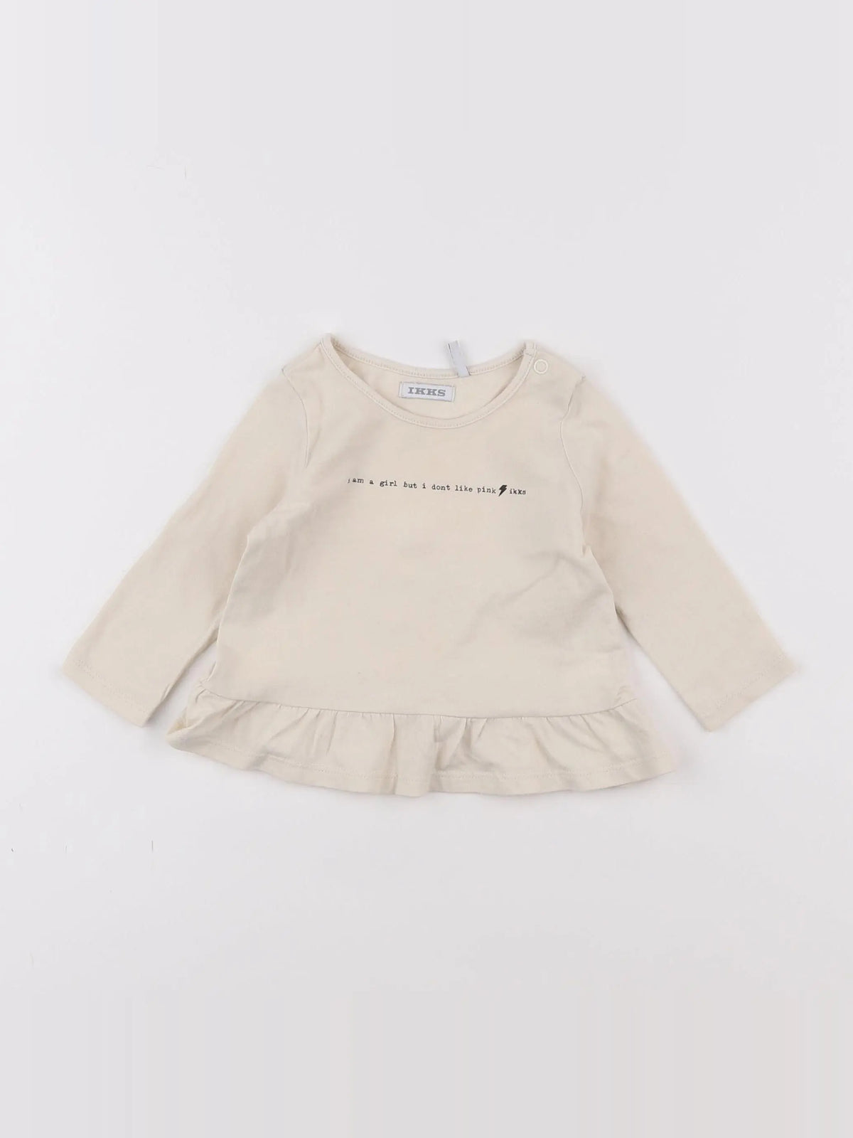 IKKS - tee-shirt beige - 6 mois