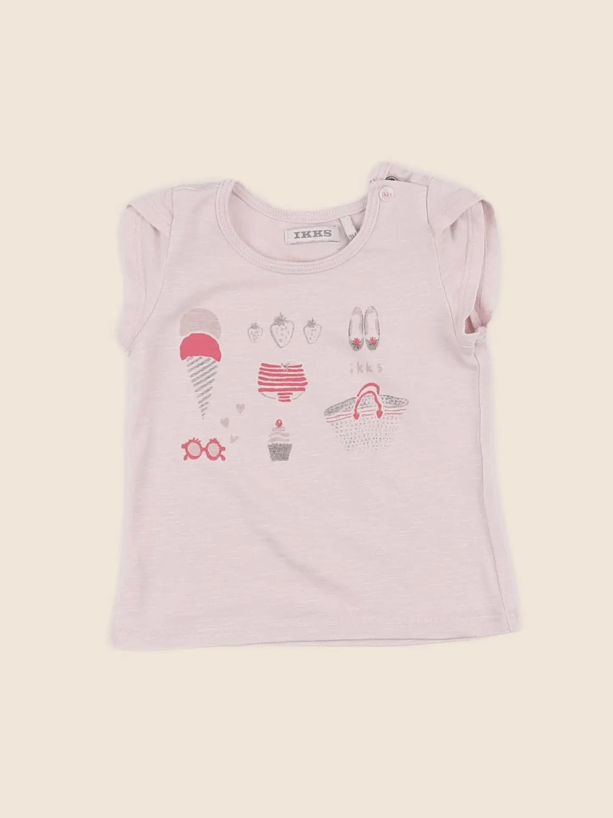 IKKS - tee-shirt rose - 3 mois