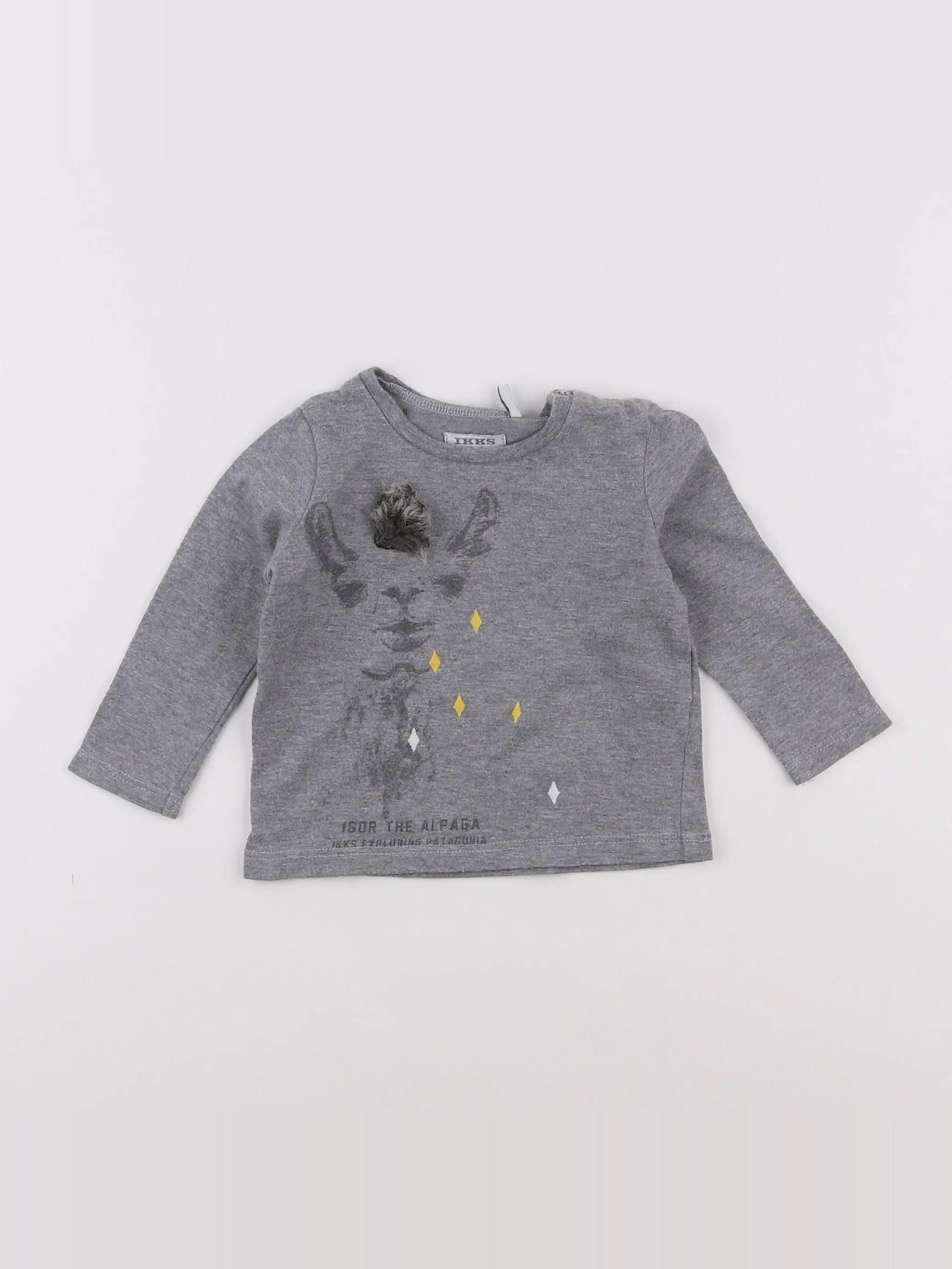 IKKS - tee-shirt gris - 6 mois