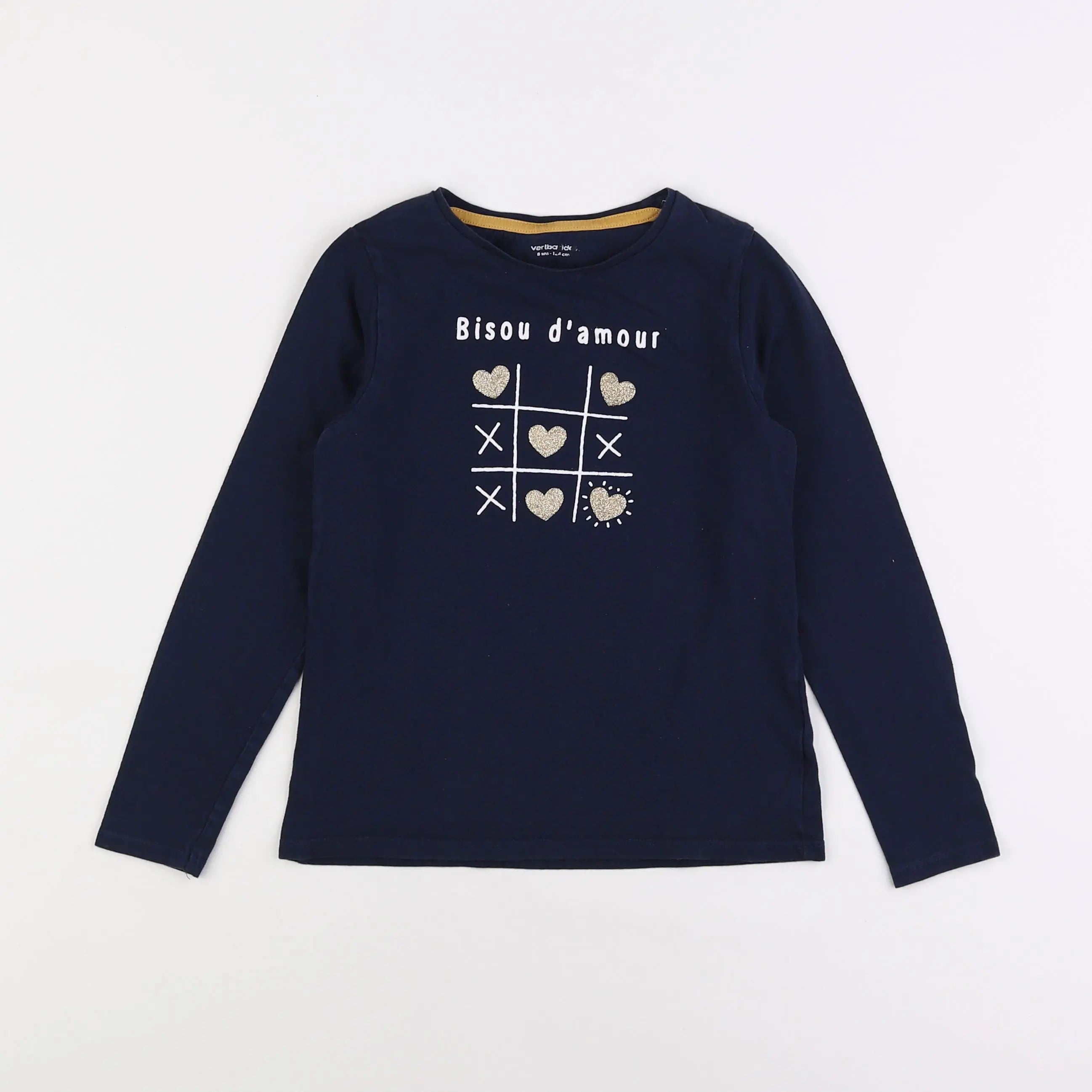 Vertbaudet - tee-shirt bleu - 8 ans