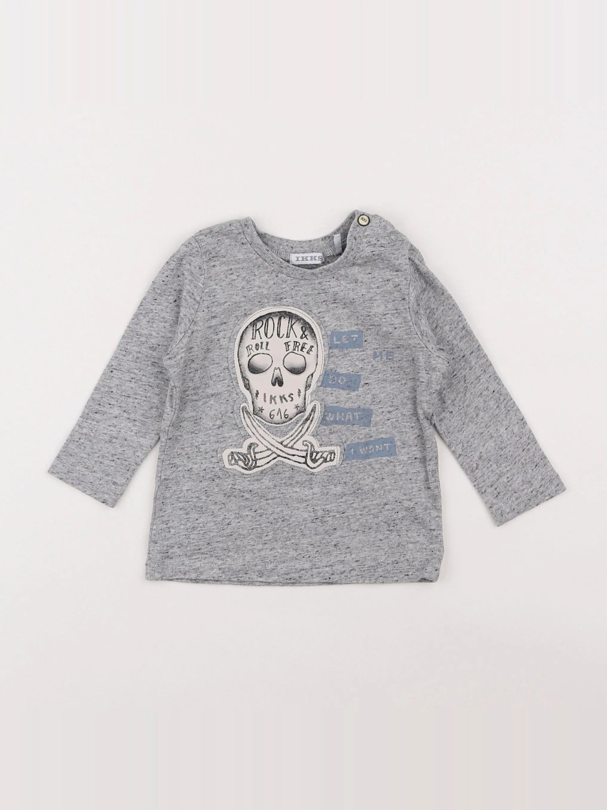 IKKS - tee-shirt gris - 6 mois