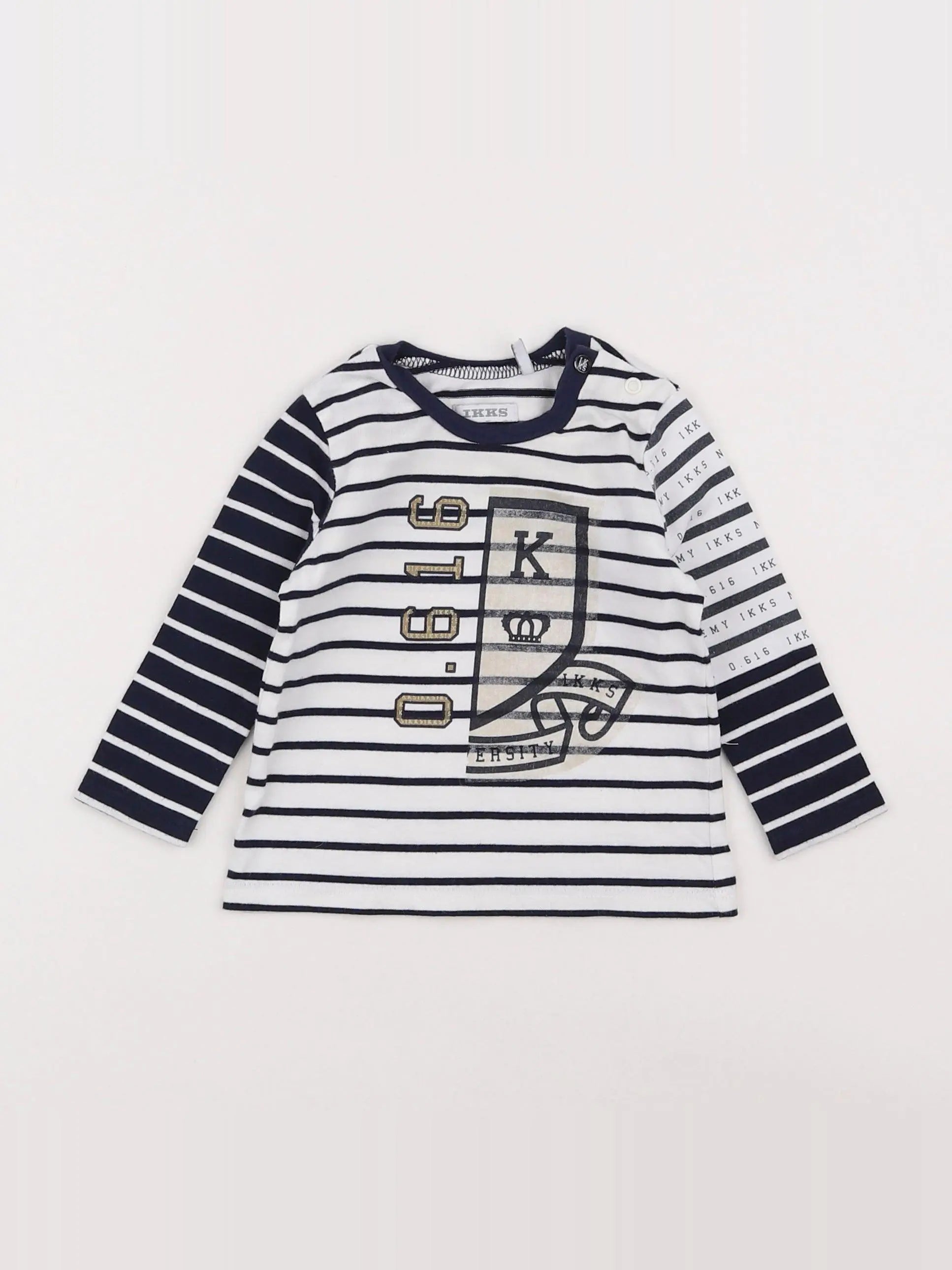 IKKS - tee-shirt bleu - 6 mois