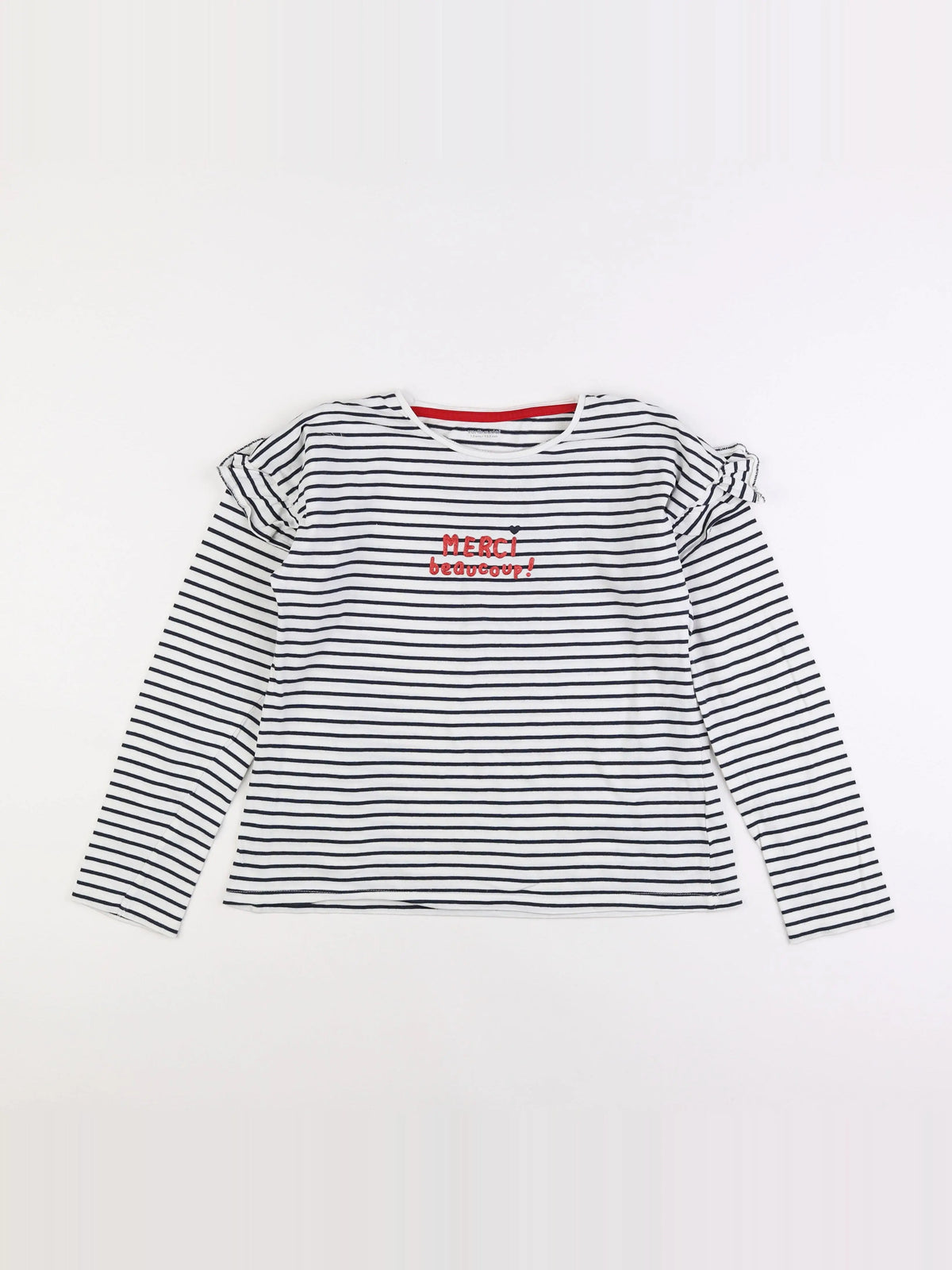 Vertbaudet - tee-shirt bleu, blanc - 12 ans