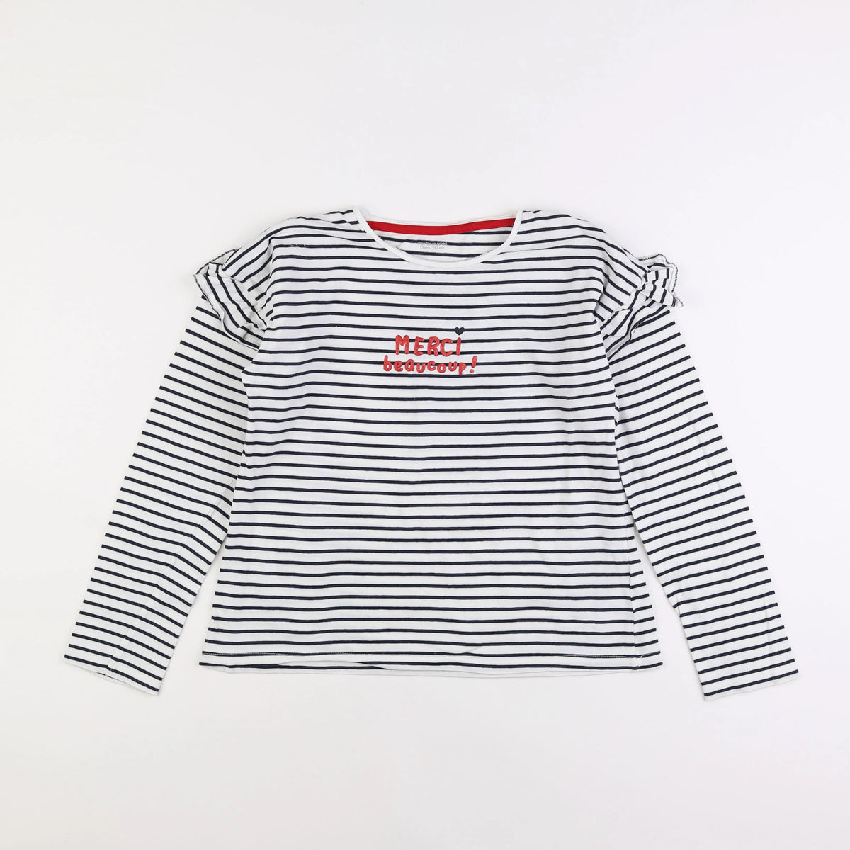 Vertbaudet - tee-shirt bleu, blanc - 12 ans
