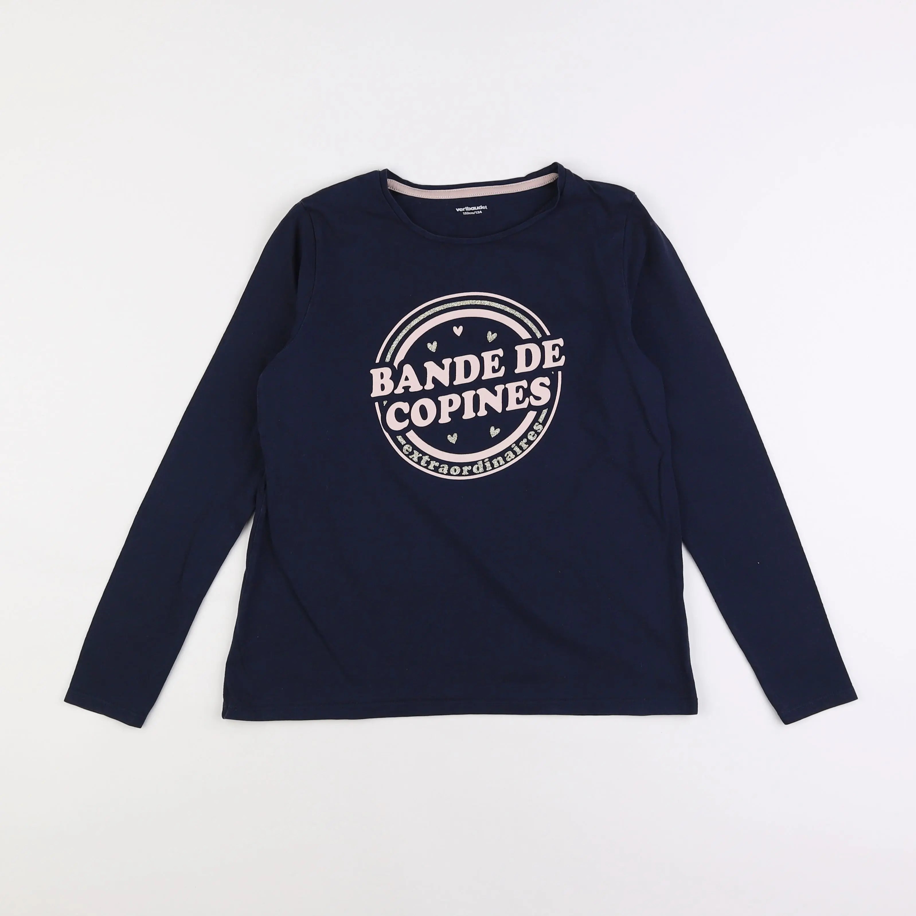 Vertbaudet - tee-shirt bleu - 12 ans