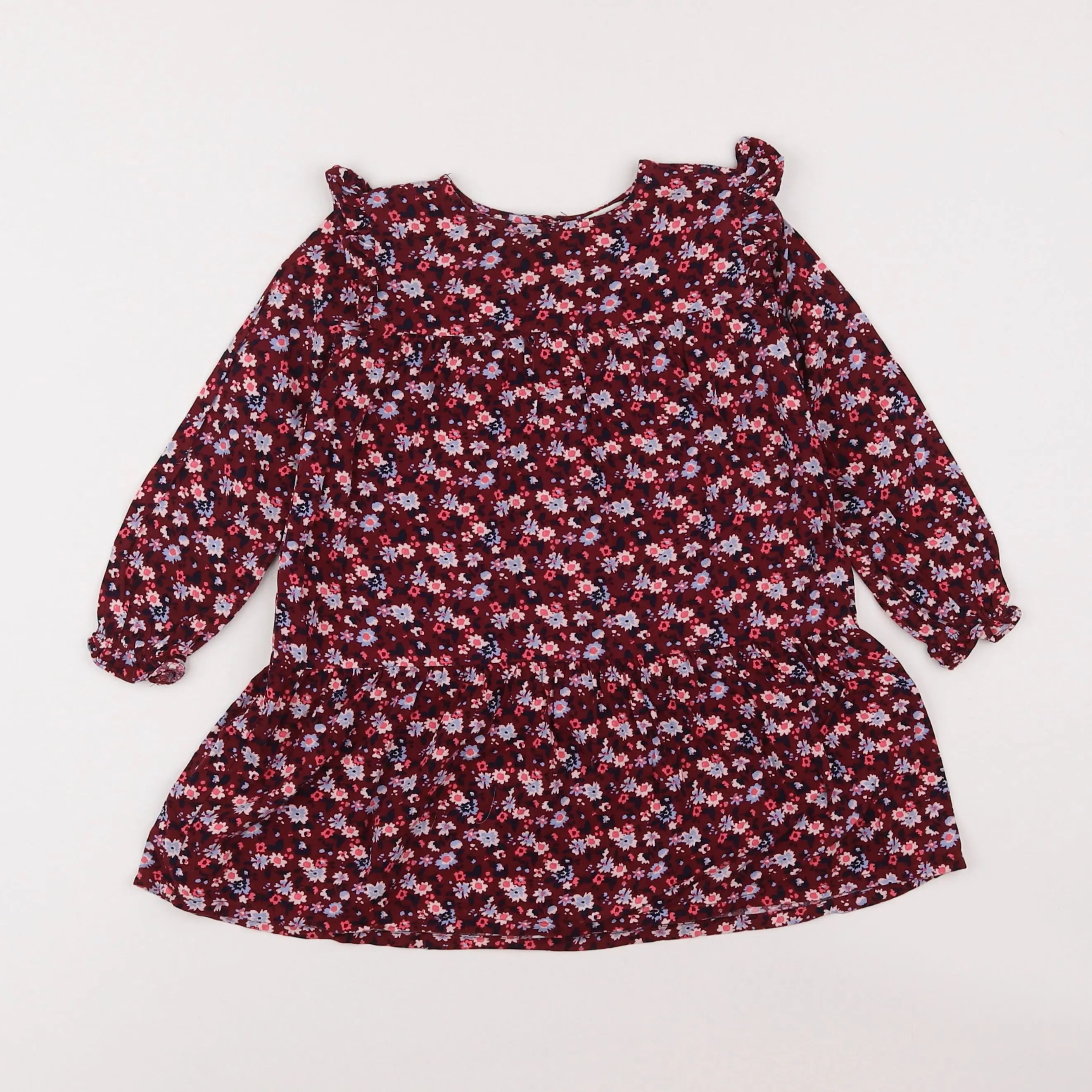 Vertbaudet - robe rouge, rose - 3 ans